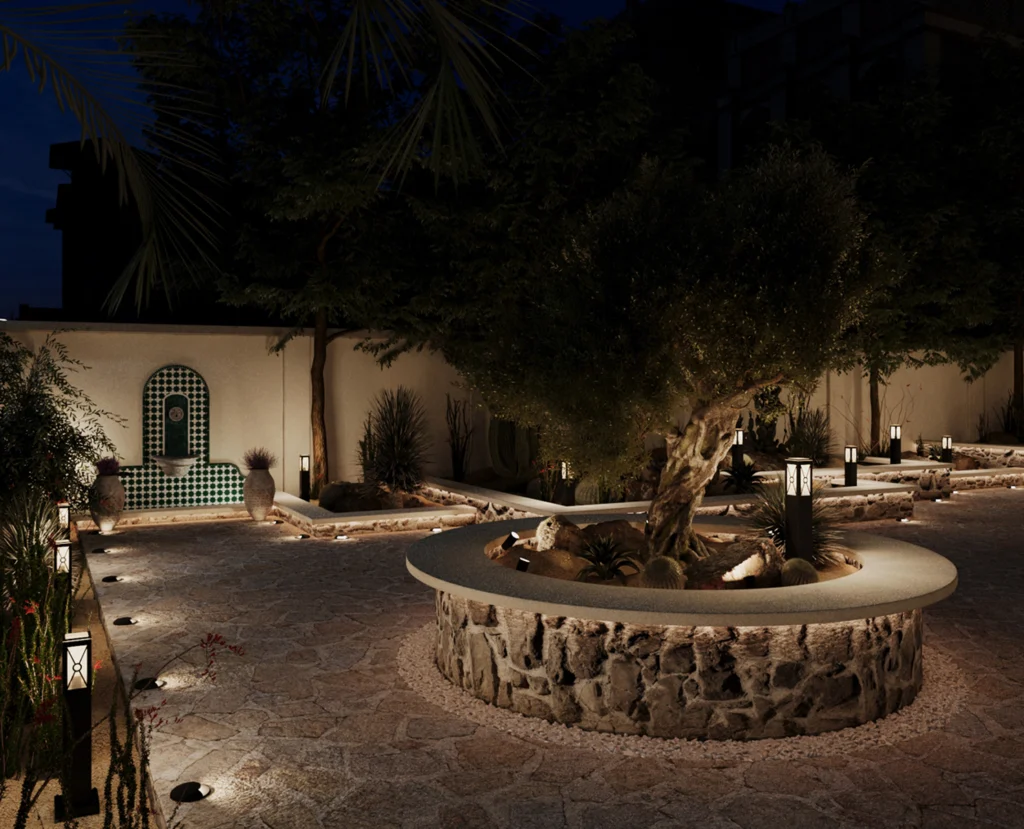 Exterior Design landscape project Dubai U.A.E landscape project - Sports City