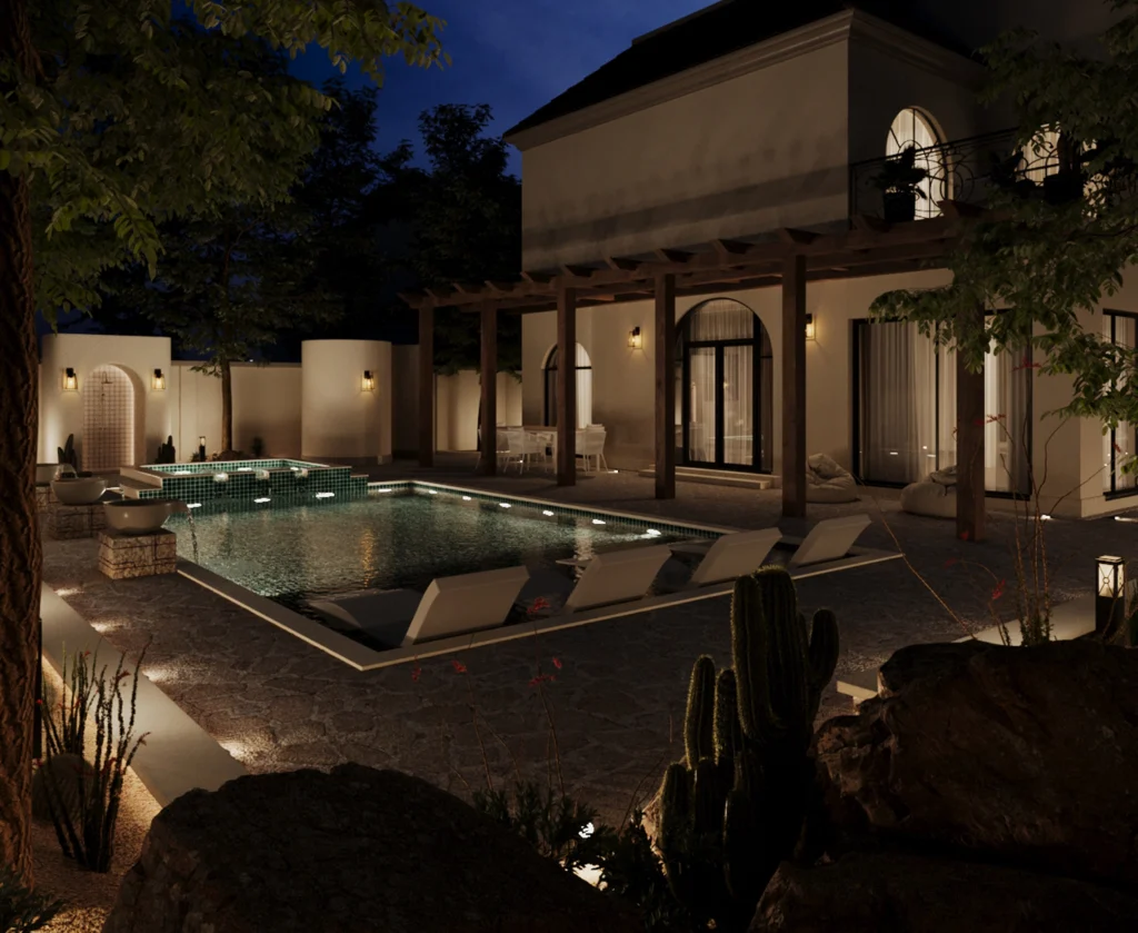 Exterior Design landscape project Dubai U.A.E lansdcape project - Sports City