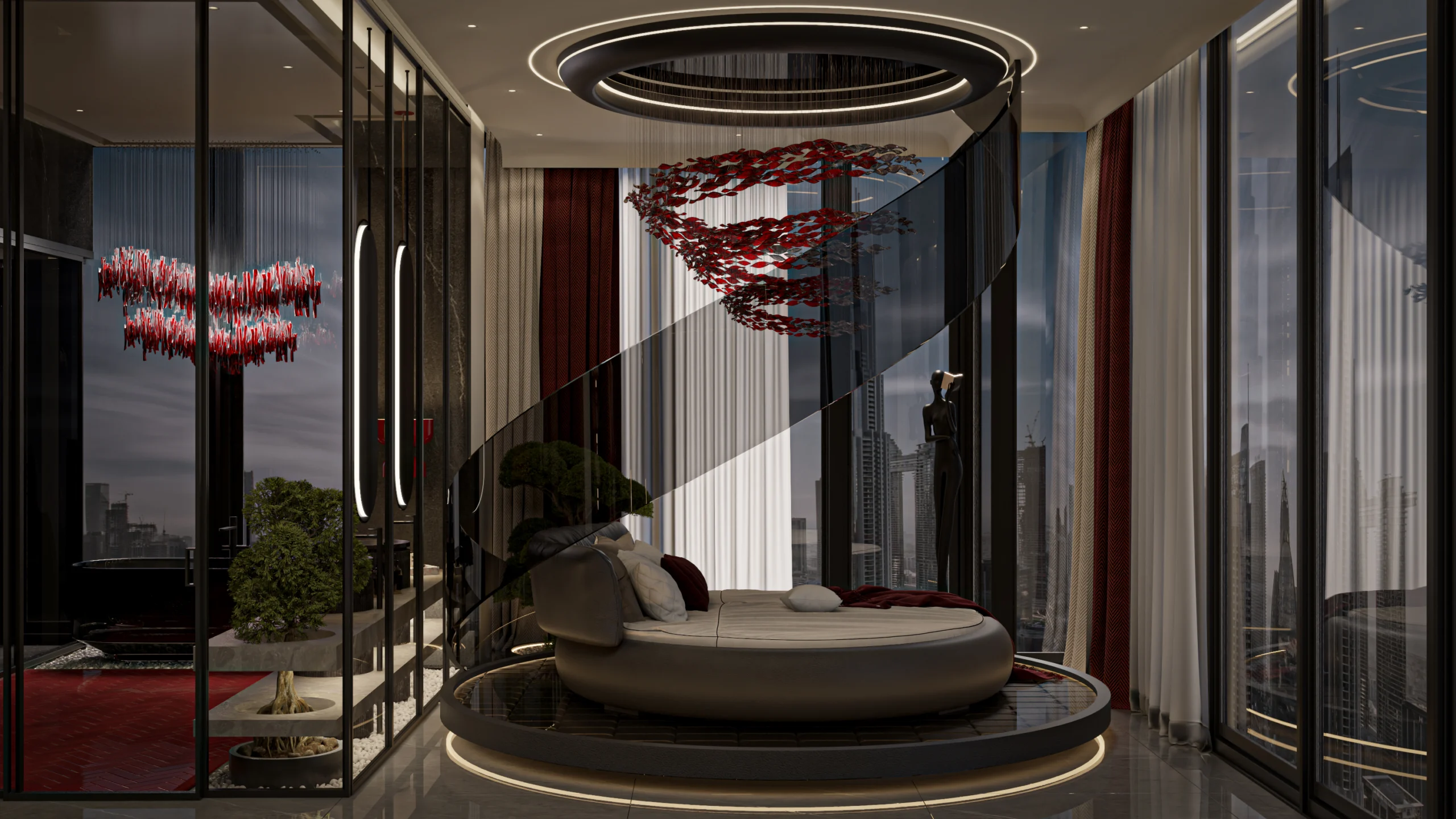 bedroom 
one zabeel
interior design
penthouse
dubai. UAE