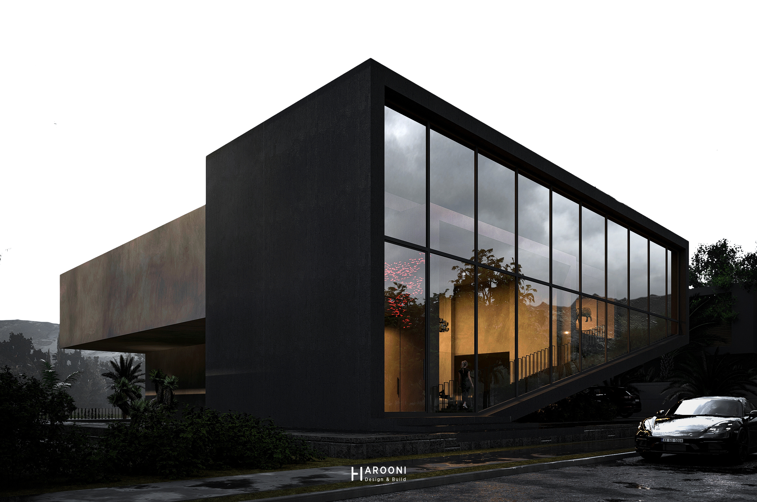 the frame exterior design complete build harooni design UAE - Dubai