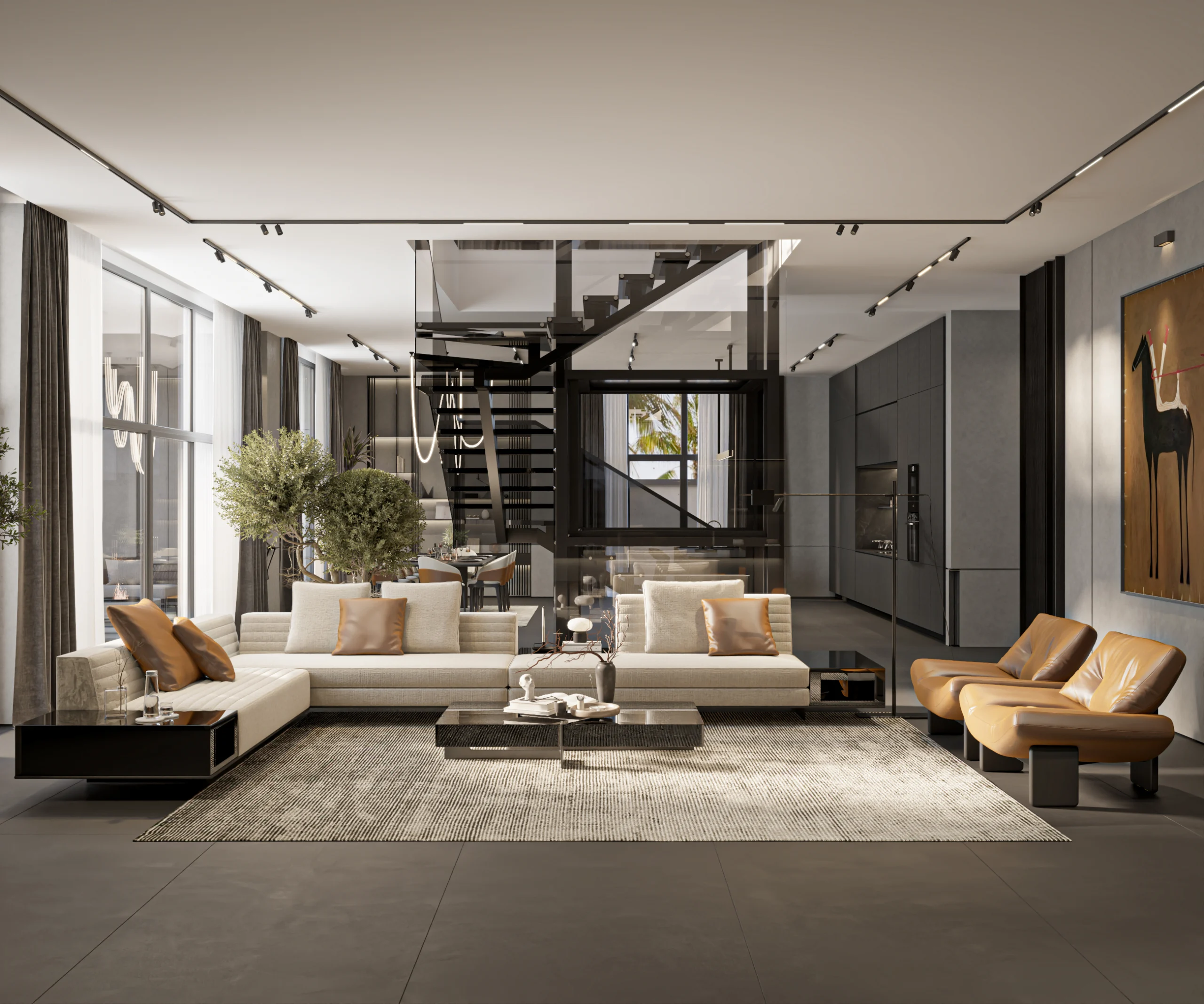 interior design exterior design full build harooni design uae Dubai architecture in Dubai drawing room