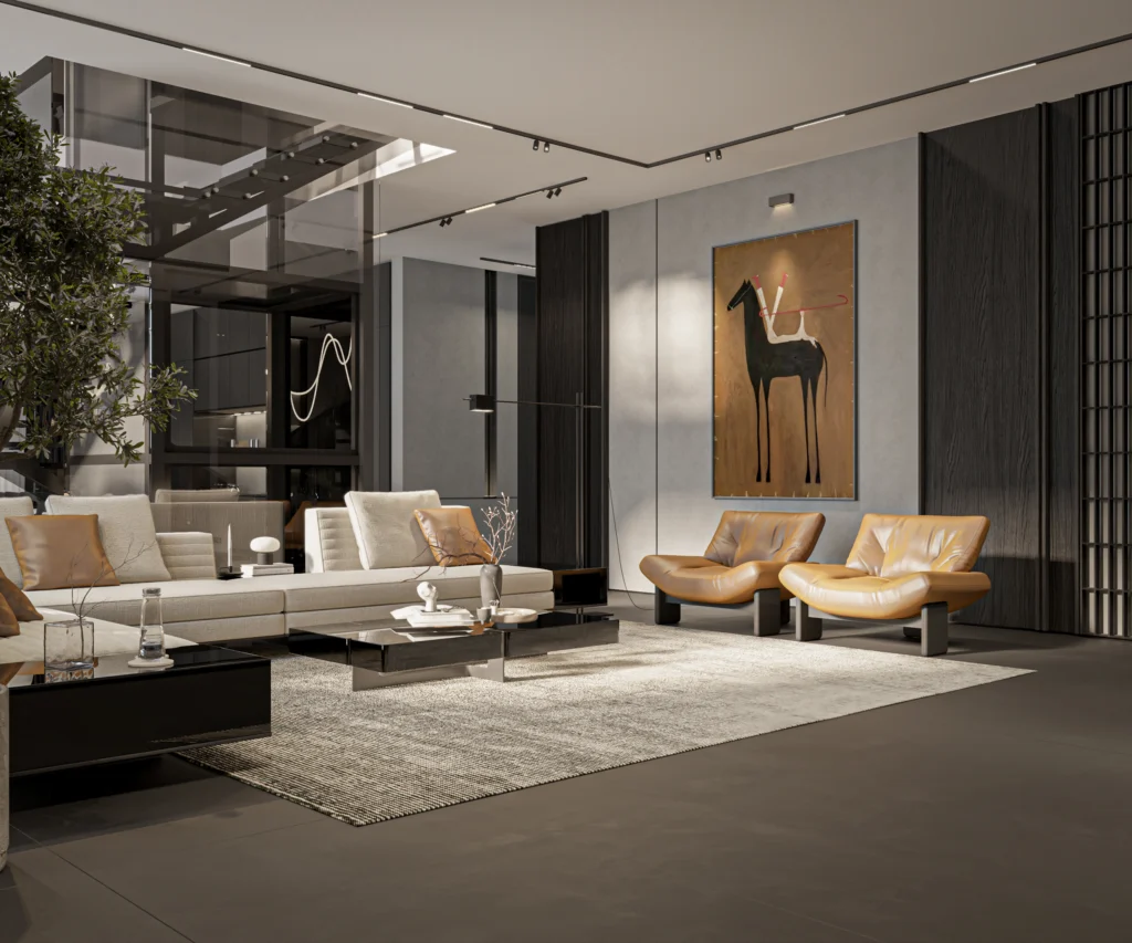 interior design exterior design full build harooni design uae Dubai architecture in Dubai drawing room