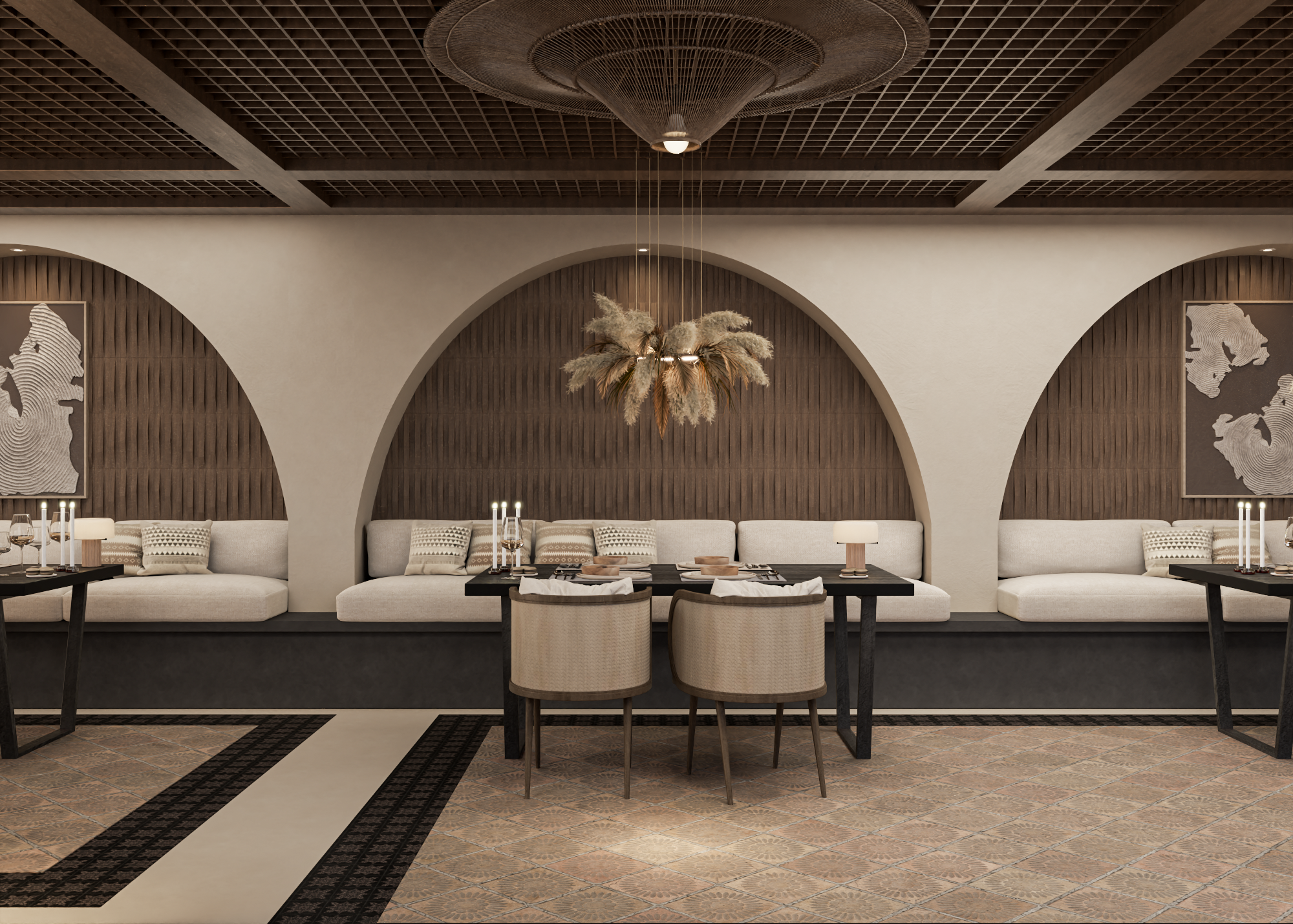 Interior Design Commercial Space Restaurant Bar Harooni Design Architecture in Dubai UAE