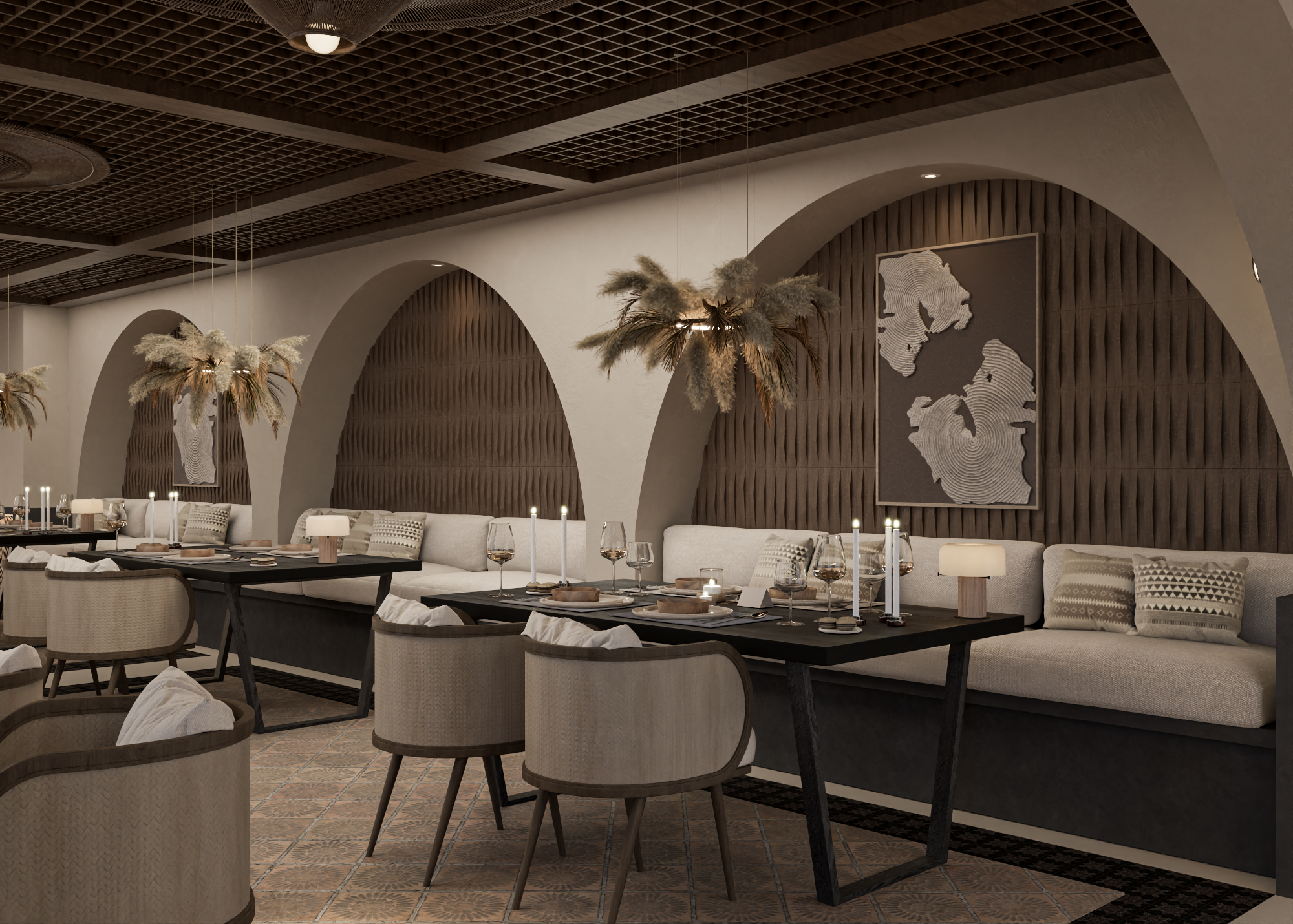 Interior Design Commercial Space Restaurant Bar Harooni Design Architecture in Dubai UAE