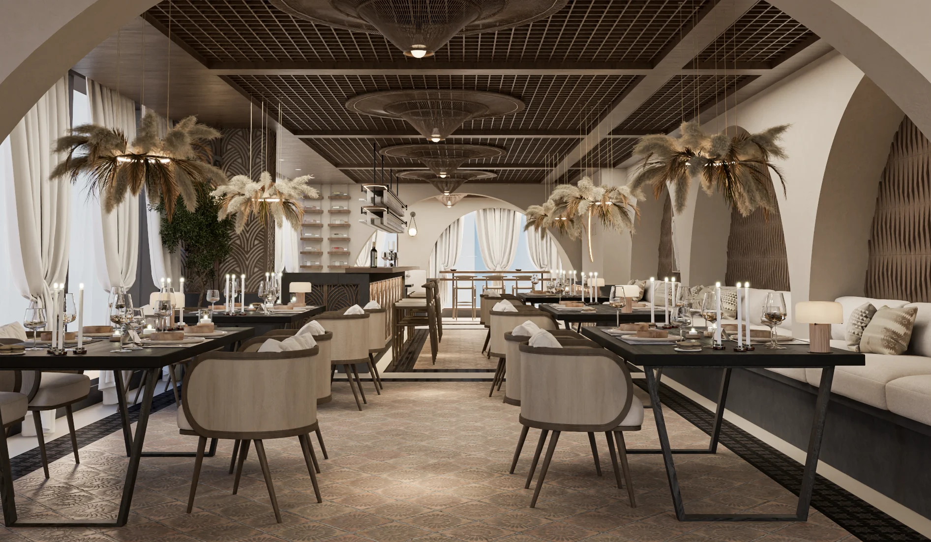 Interior Design Commercial Space Restaurant Bar Harooni Design Architecture in Dubai UAE