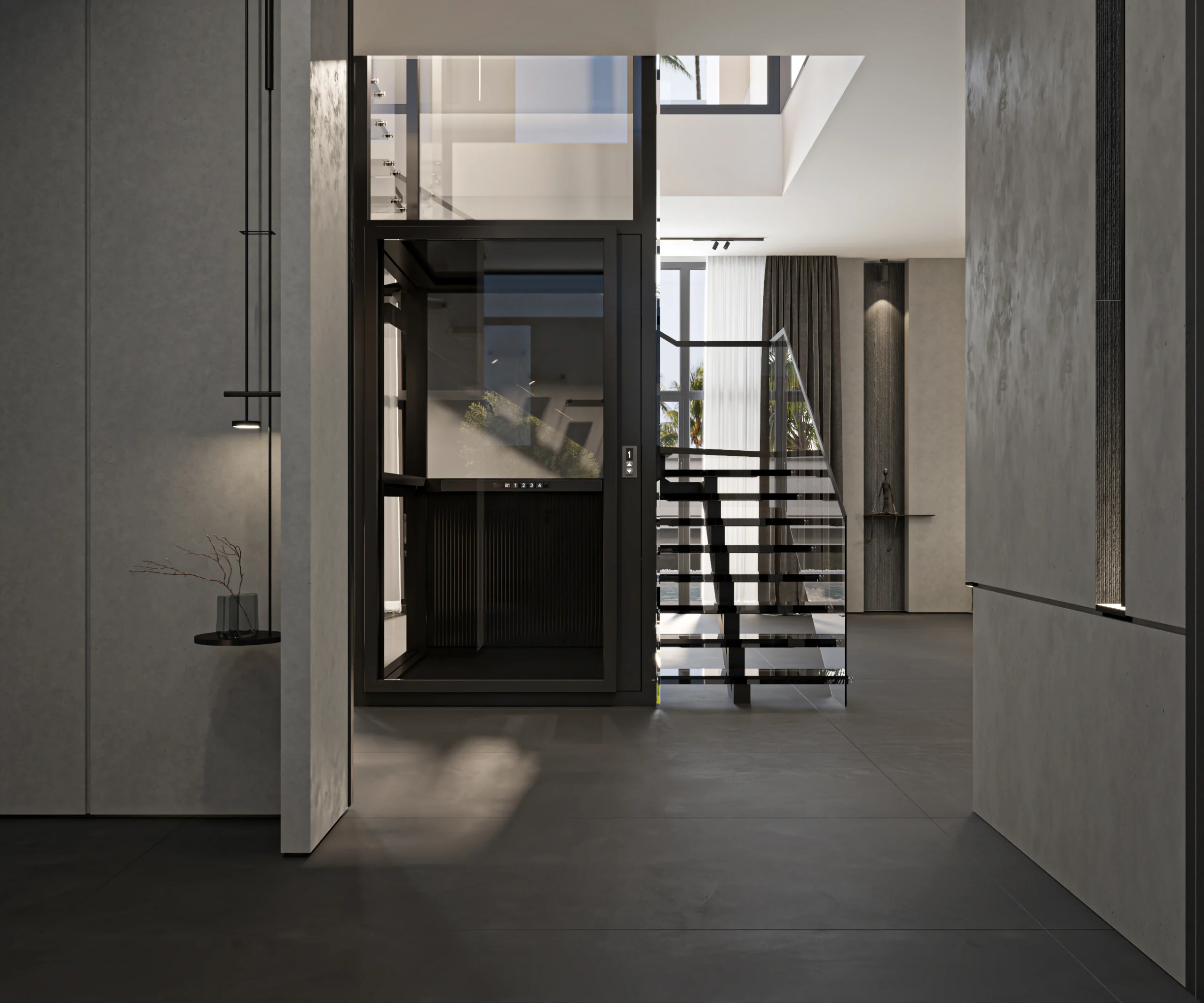MBR Kitchen Space Bedroom Living Space Luxury Kitchen interior design complete build harooni design UAE - Dubai