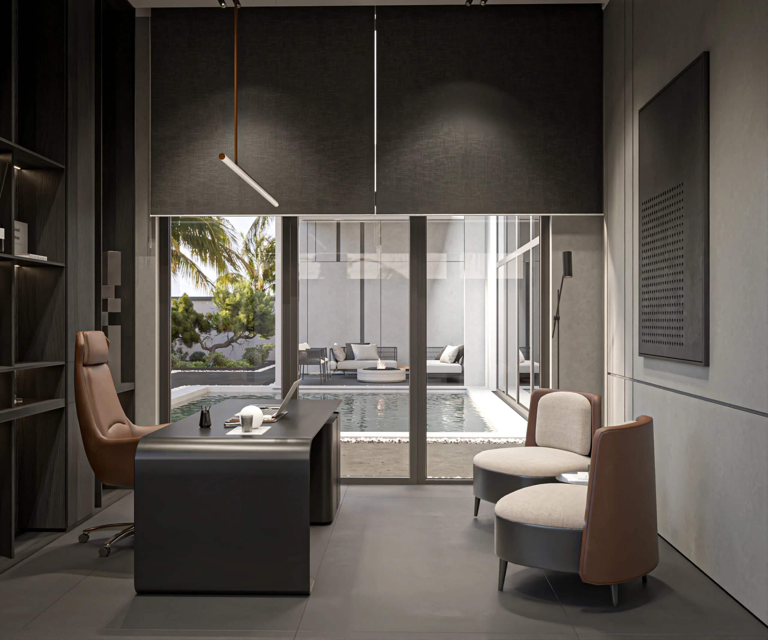 MBR Kitchen Space Bedroom Living Space Luxury Kitchen interior design complete build harooni design UAE - Dubai