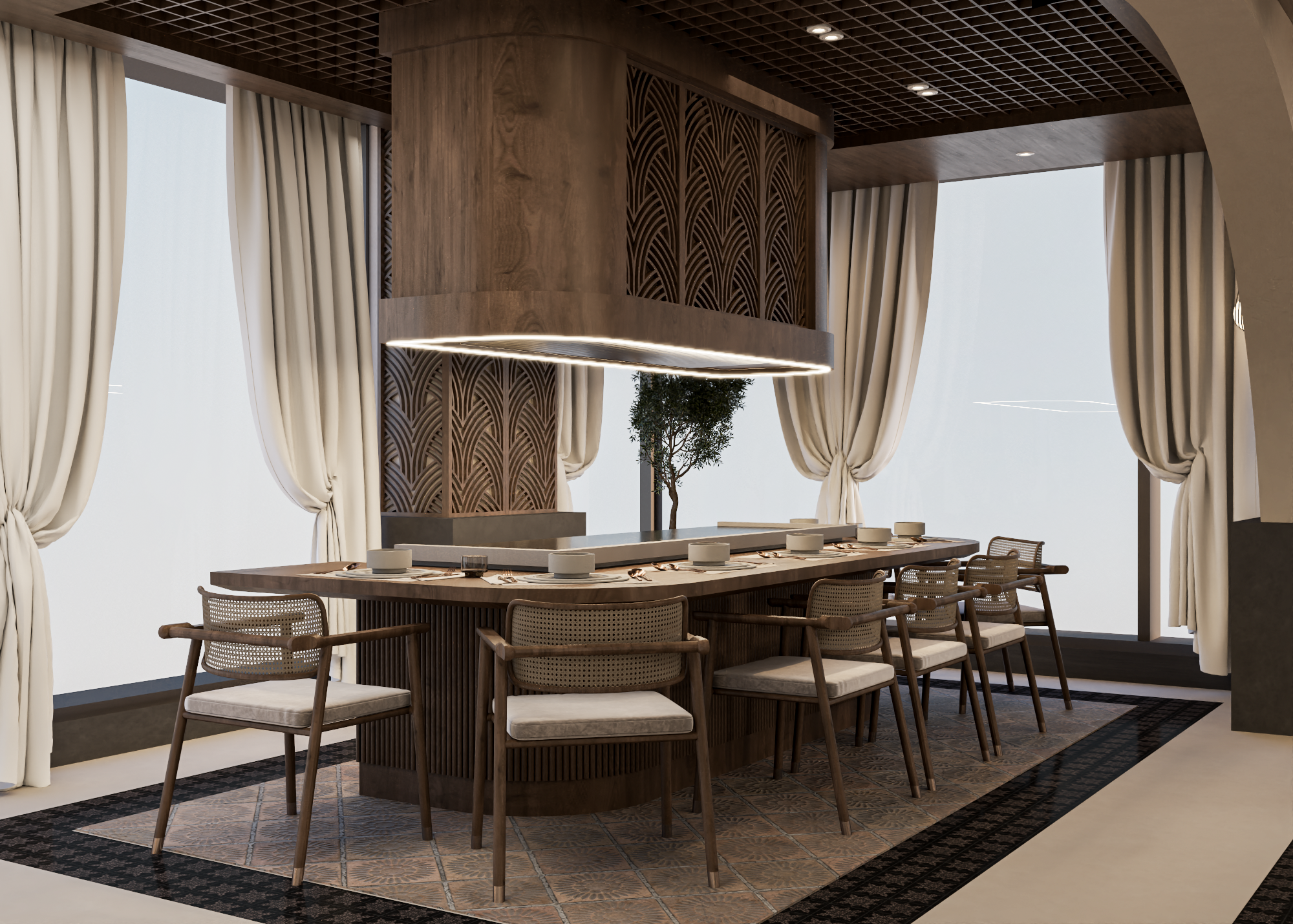 Interior Design Commercial Space Restaurant Bar Harooni Design Architecture in Dubai UAE