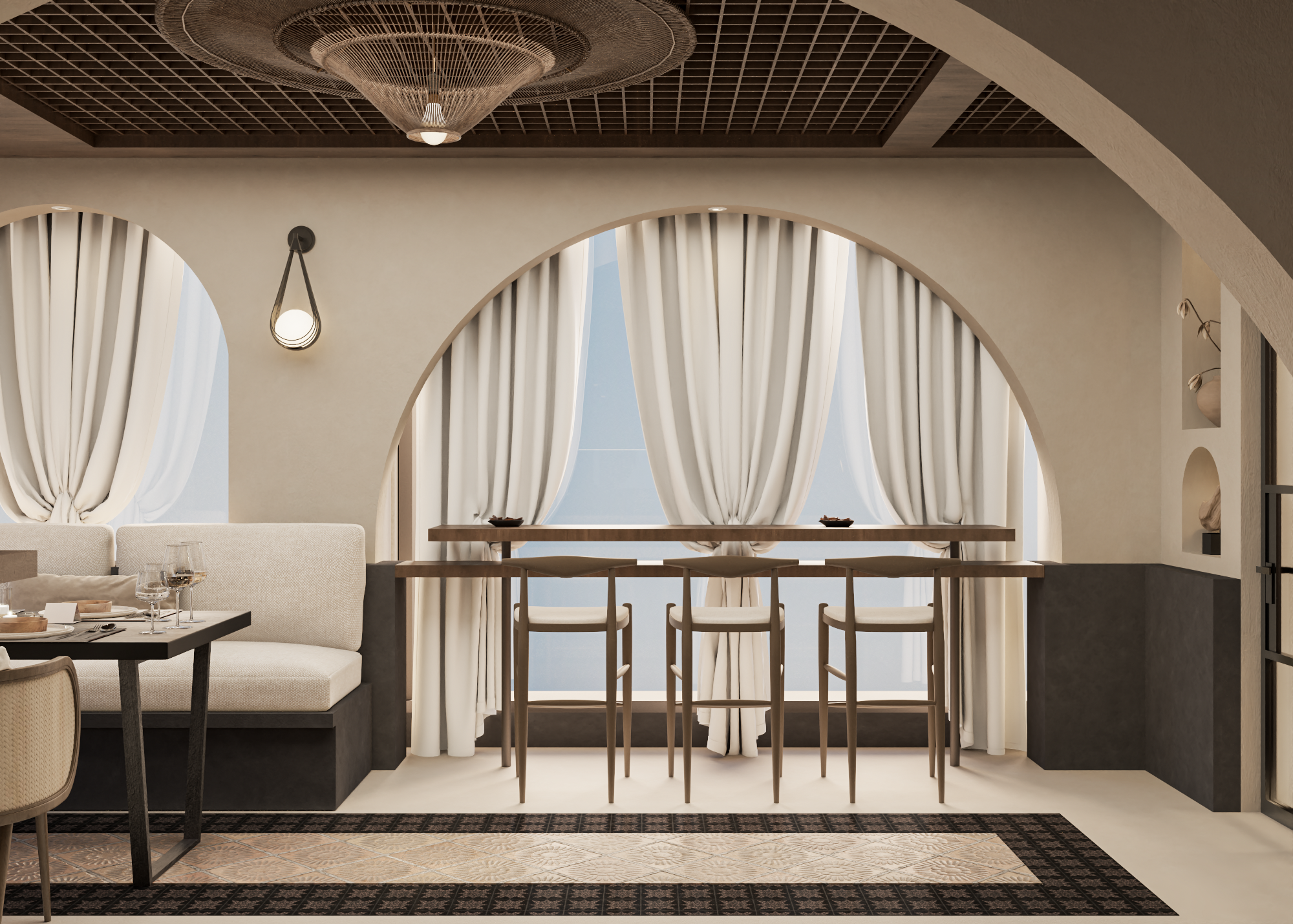 Interior Design Commercial Space Restaurant Bar Harooni Design Architecture in Dubai UAE