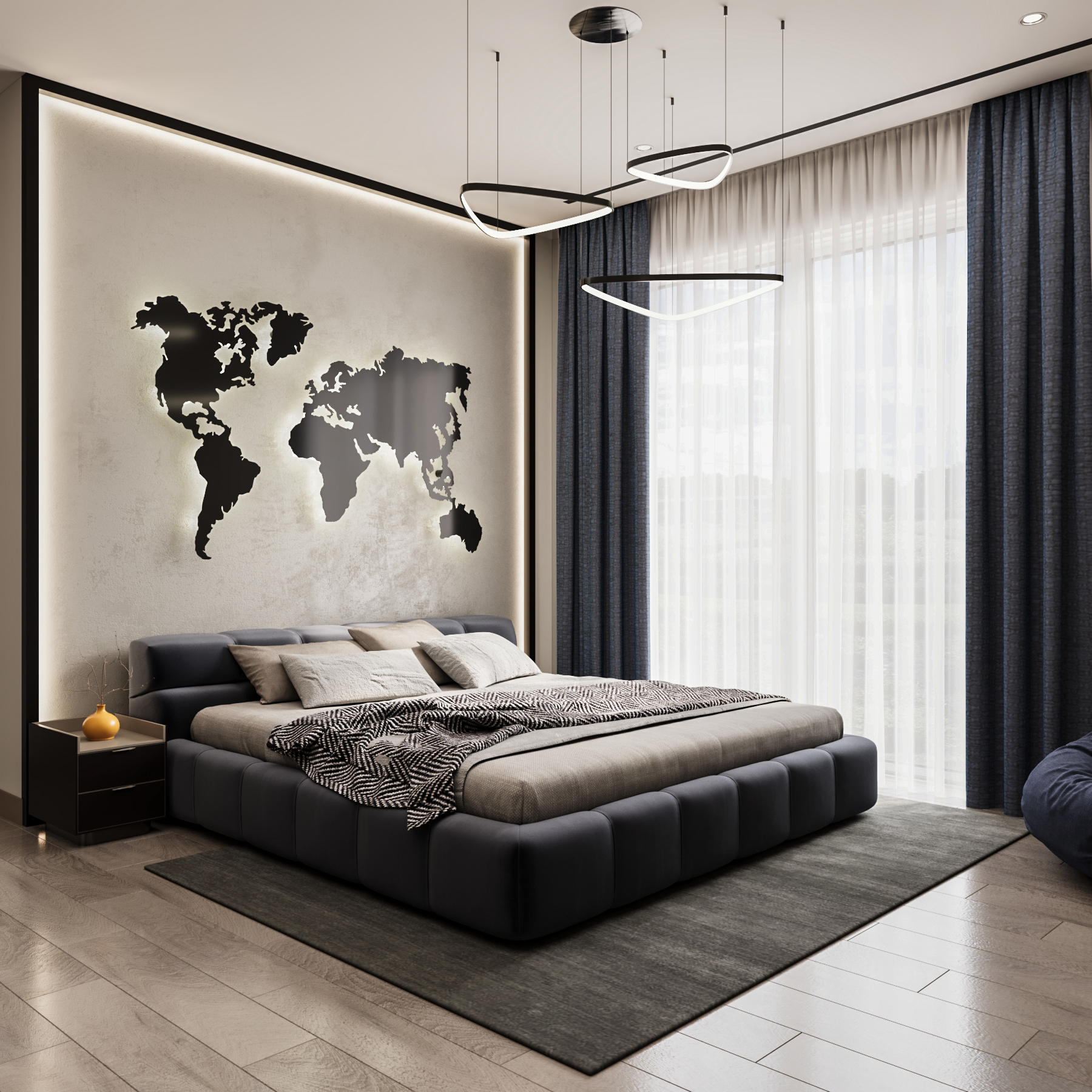 Interior Design Bedroom Harooni Design Architecture in Dubai UAE