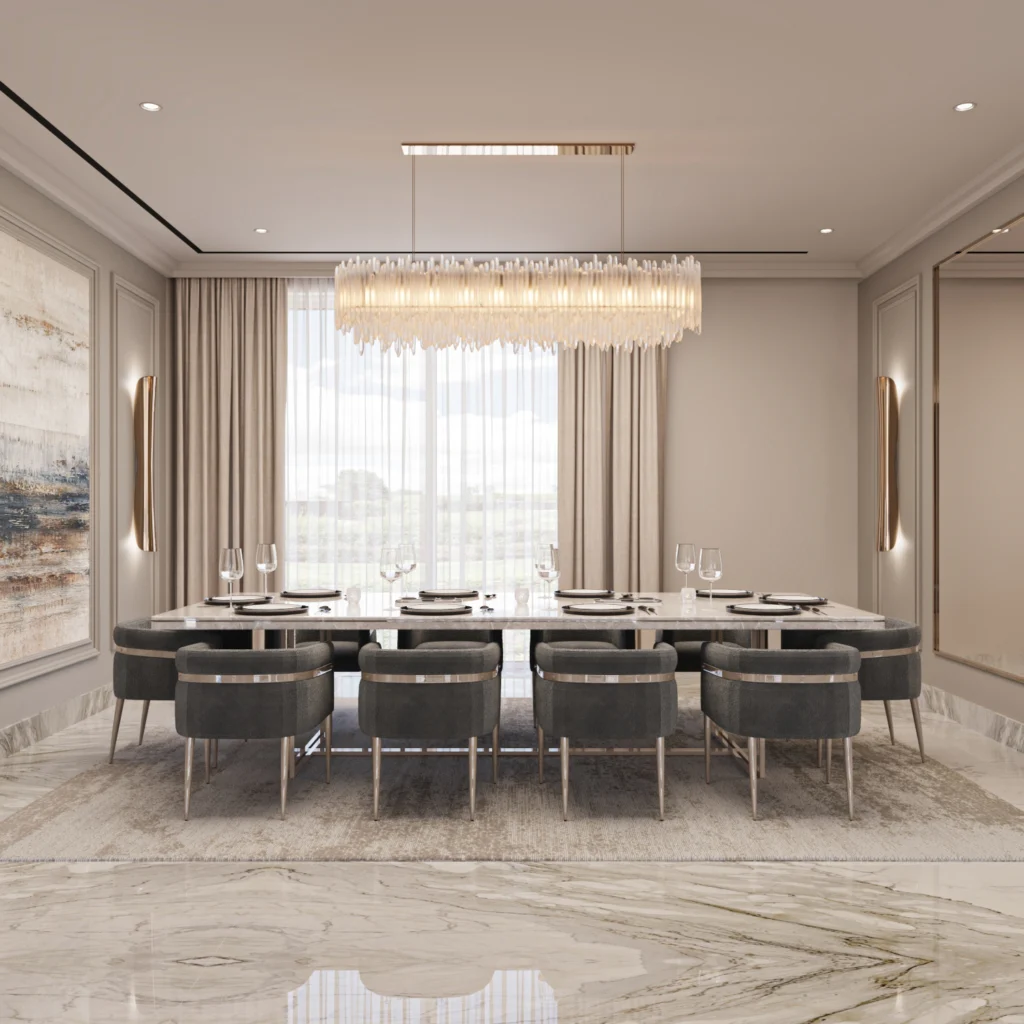 Interior Design Dining Space Harooni Design Architecture in Dubai UAE