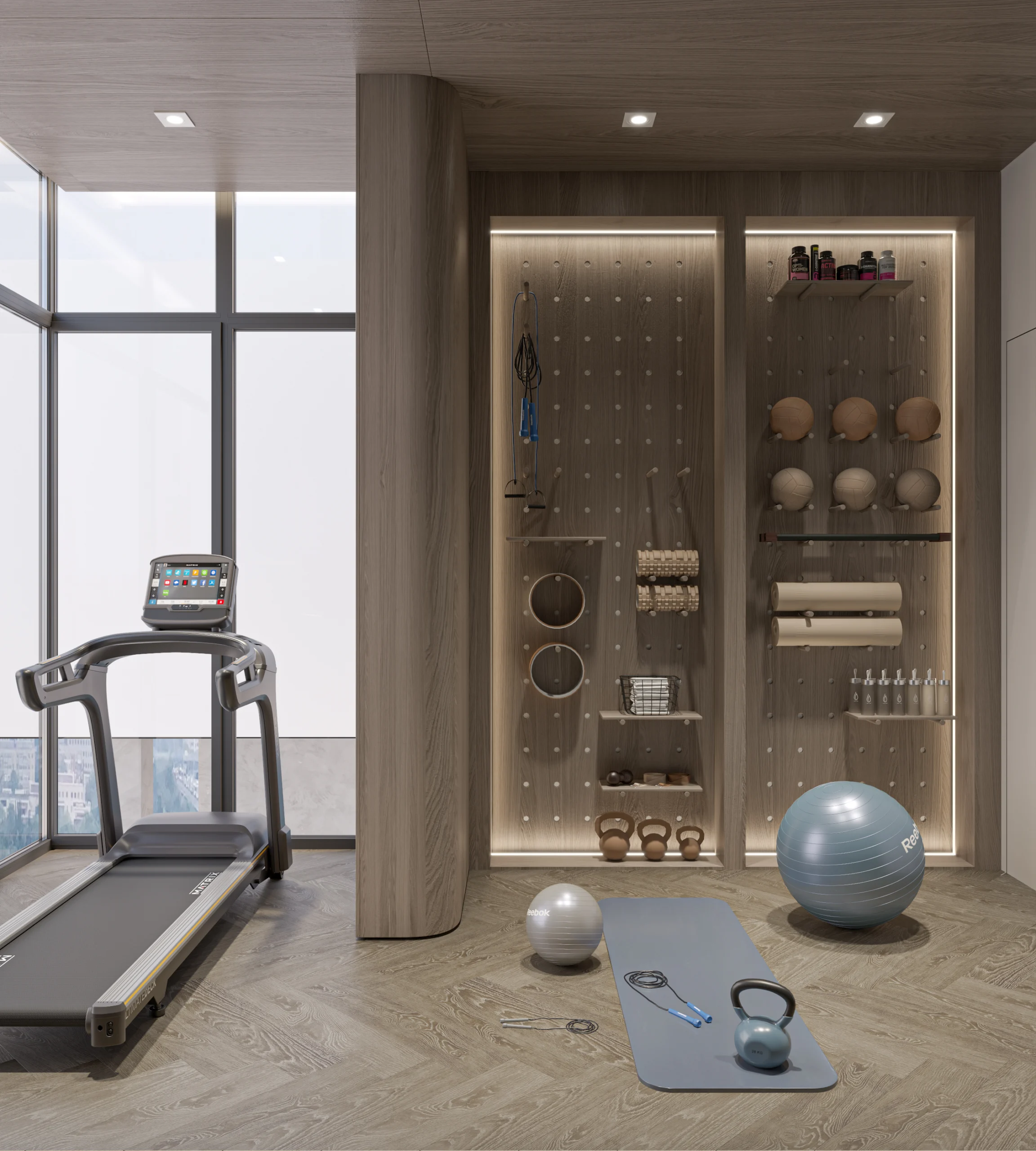 MBR Kitchen Space Bedroom Living Space Luxury Kitchen interior design complete build harooni design UAE - Dubai