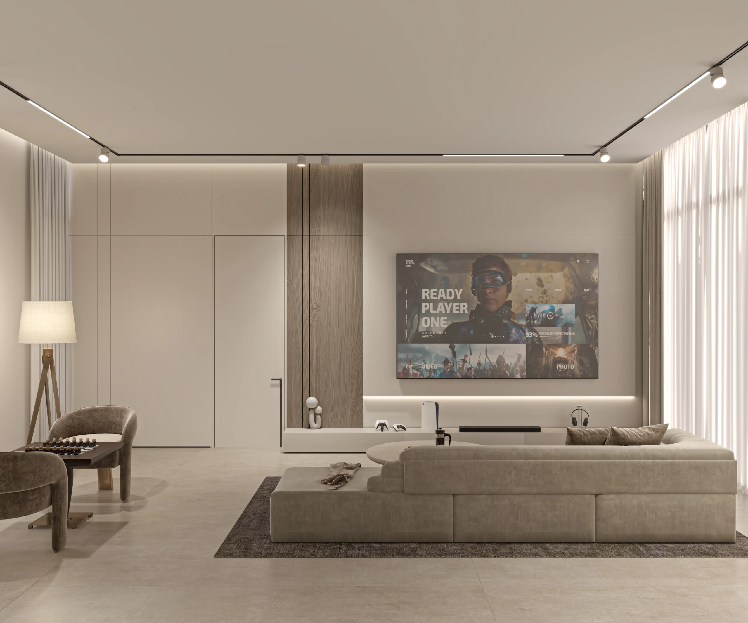 MBR Kitchen Space Bedroom Living Space Luxury Kitchen interior design complete build harooni design UAE - Dubai