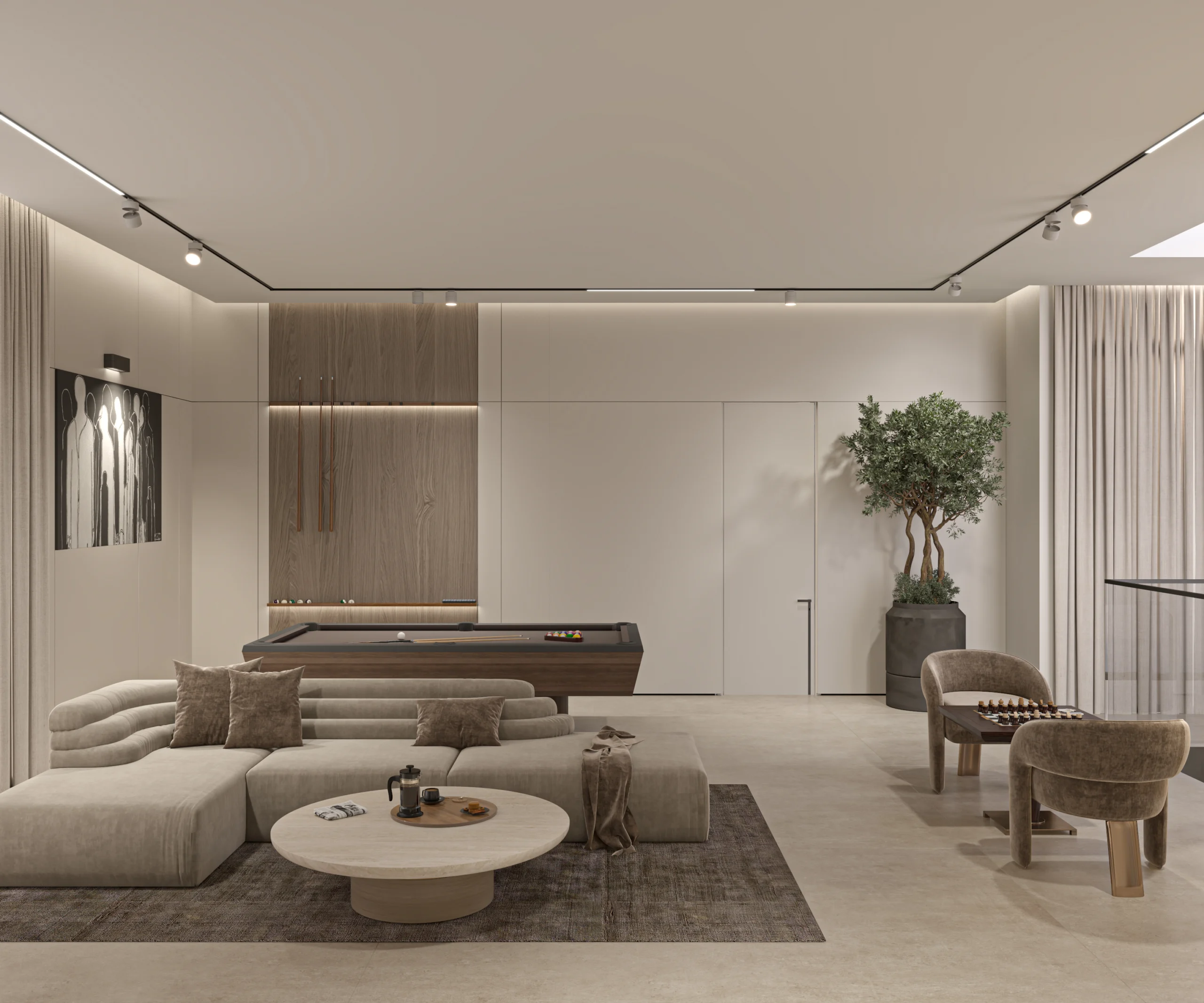 MBR Kitchen Space Bedroom Living Space Luxury Kitchen interior design complete build harooni design UAE - Dubai