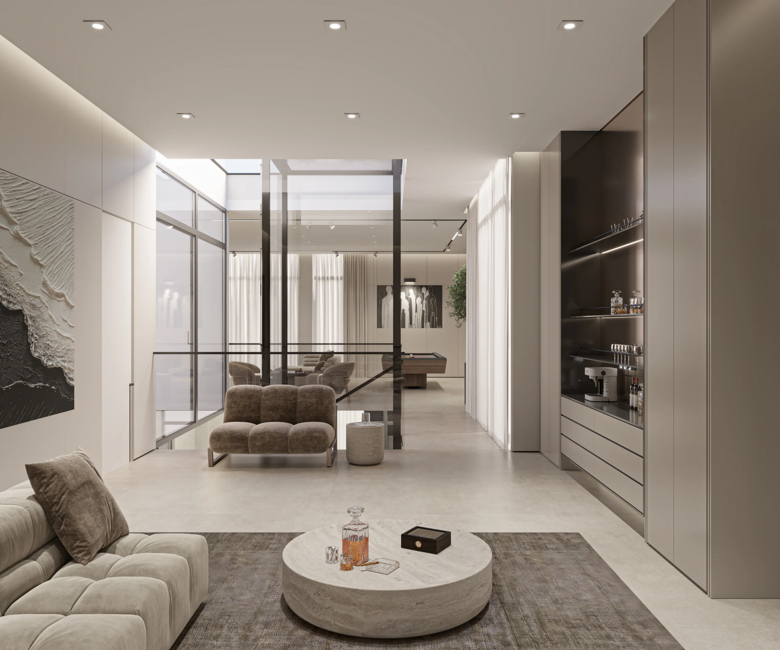 MBR Kitchen Space Bedroom Living Space Luxury Kitchen interior design complete build harooni design UAE - Dubai