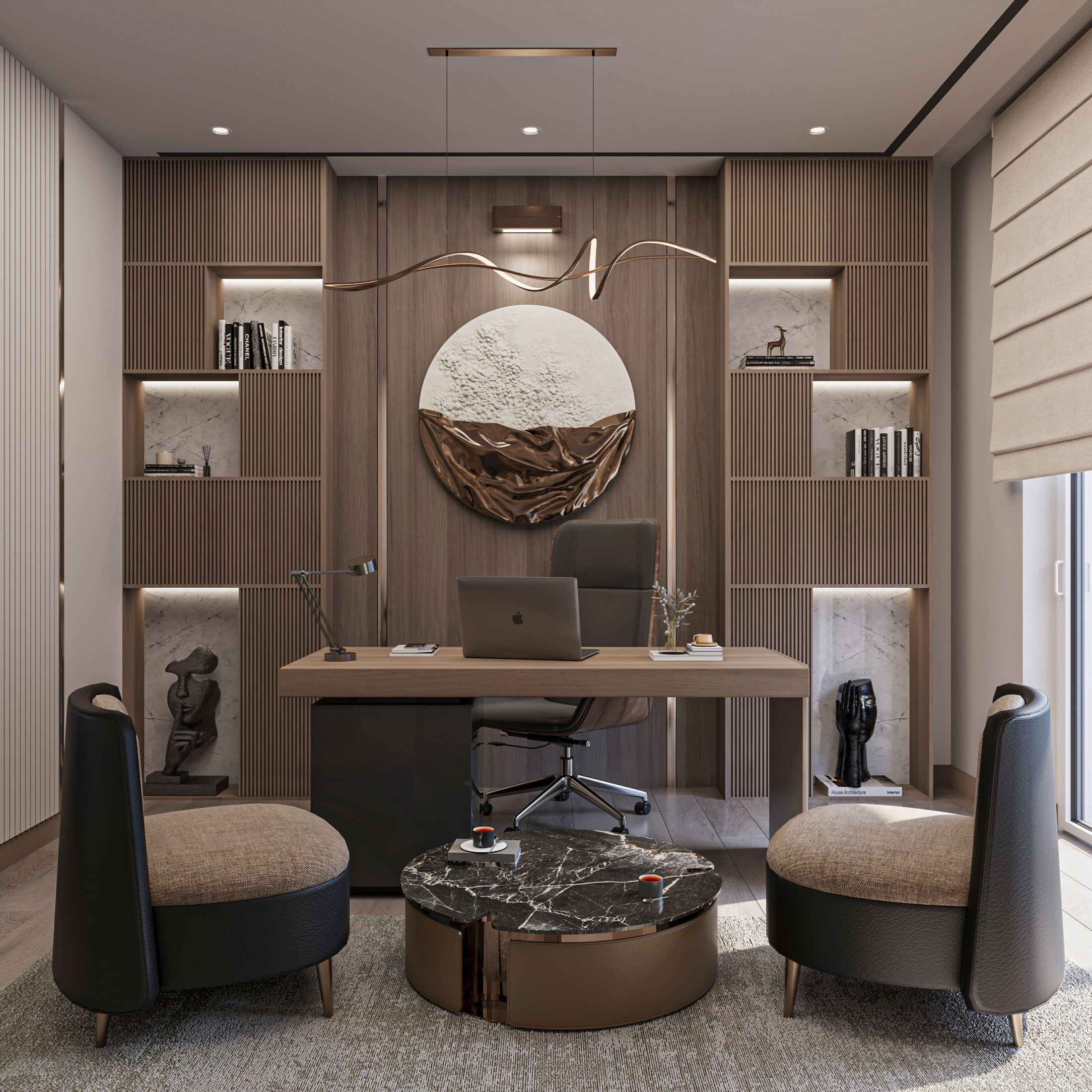 Interior Design Home Office Harooni Design Architecture in Dubai UAE