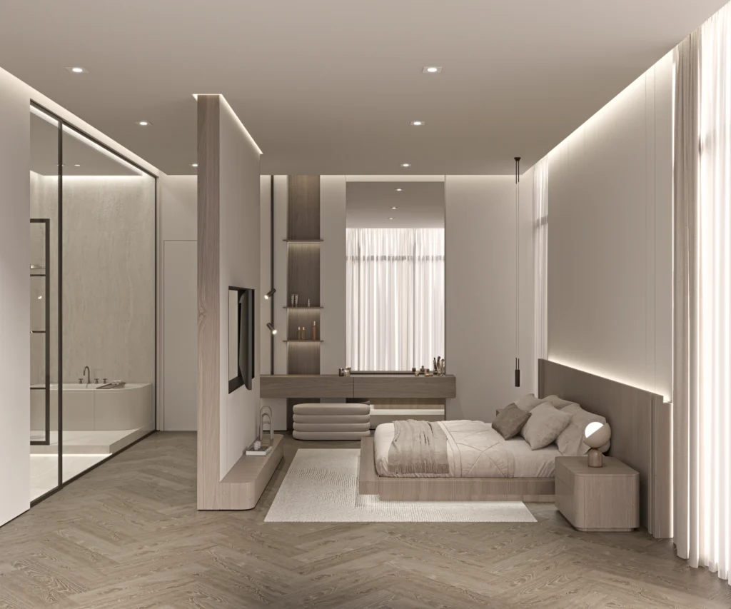 The Seam Kitchen Space Bedroom Living Space Luxury Kitchen interior design complete build harooni design UAE - Dubai