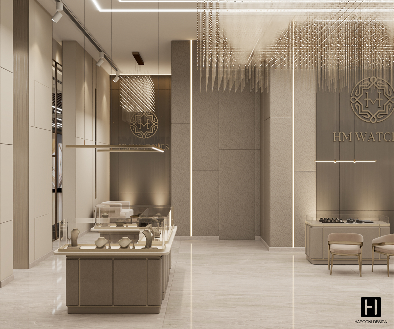 Interior Design Commercial Space Gallery Luxury Design Harooni Design Architecture in Dubai UAE