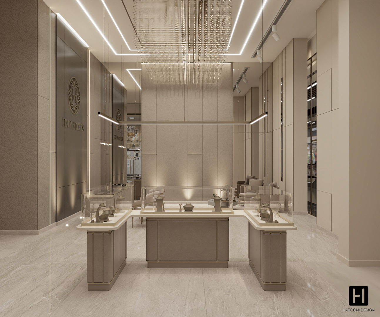 Interior Design Commercial Space Gallery Luxury Design Harooni Design Architecture in Dubai UAE