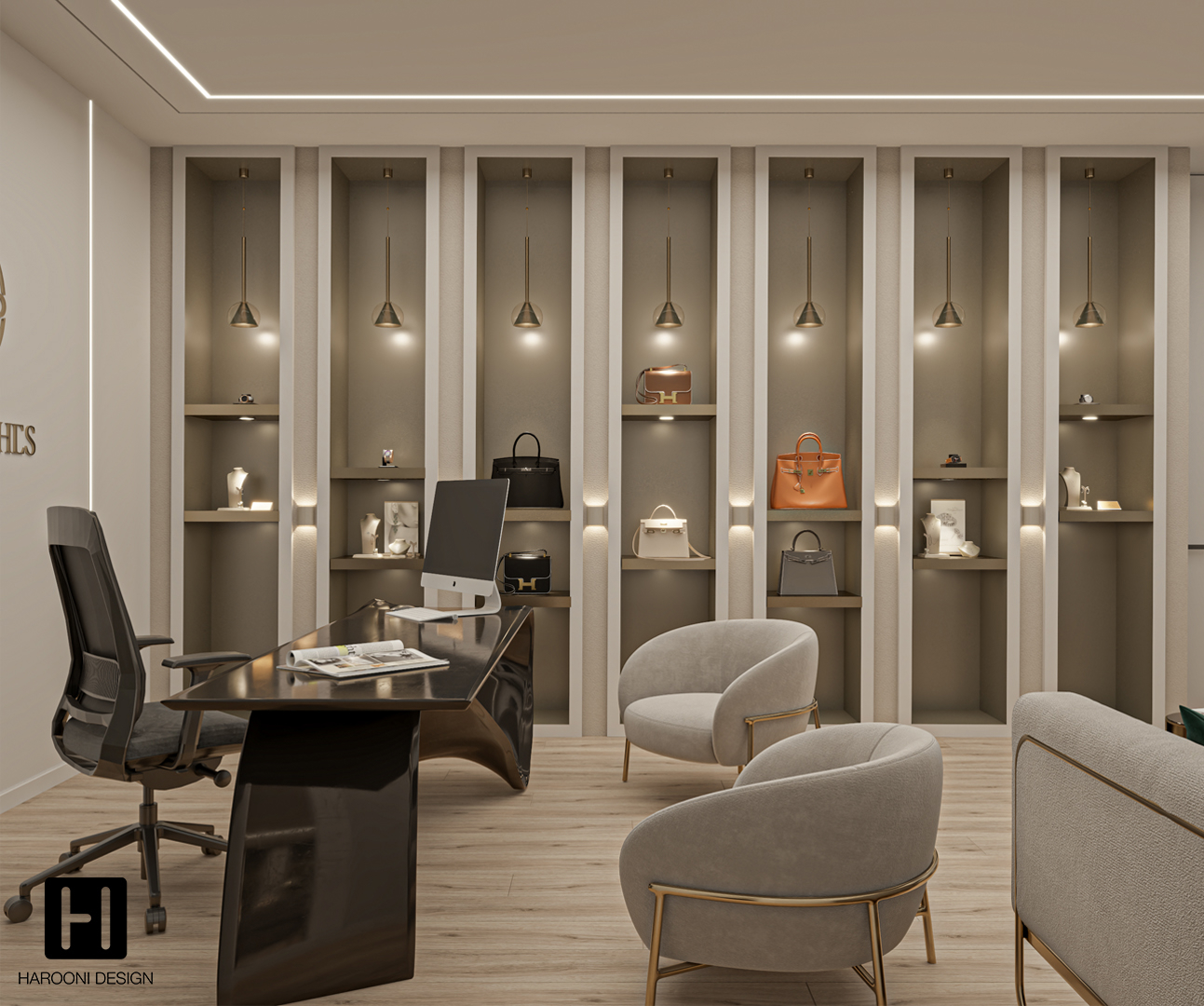 Interior Design Commercial Space Gallery Luxury Design Harooni Design Architecture in Dubai UAE