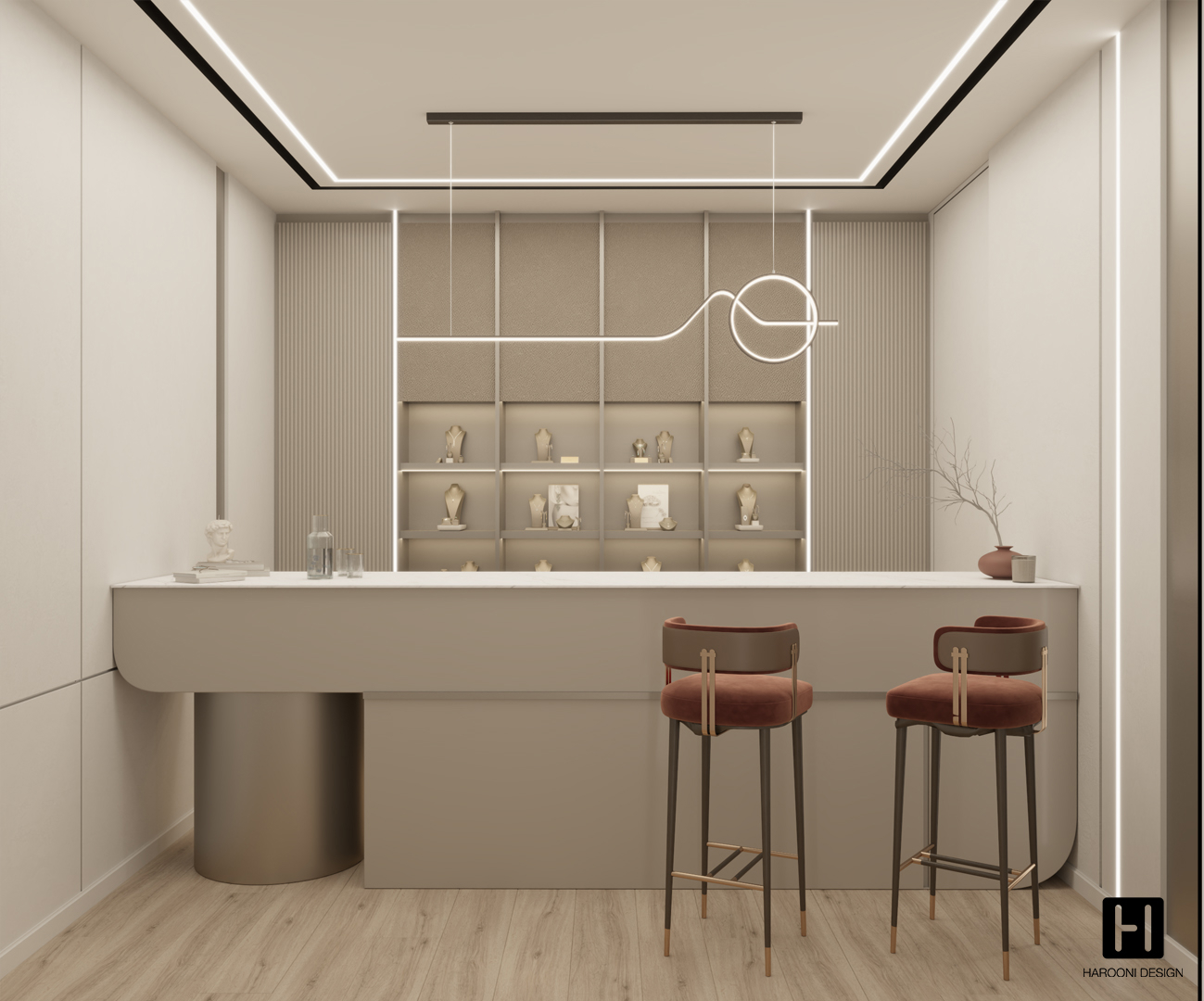 Interior Design Commercial Space Gallery Luxury Design Harooni Design Architecture in Dubai UAE