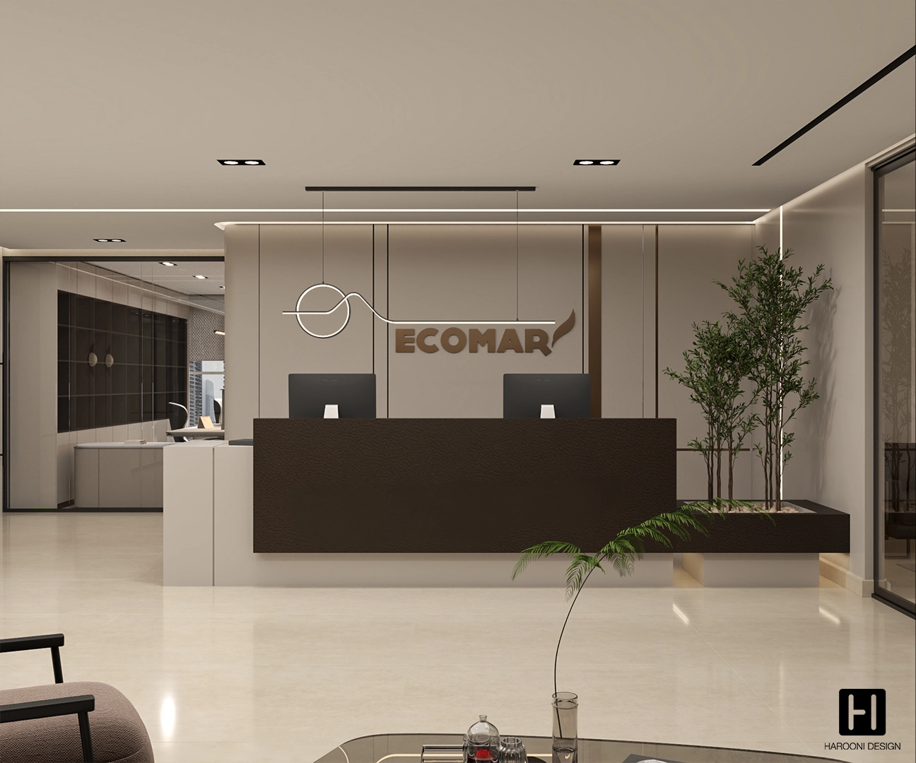 Interior Design Commercial Space Office Harooni Design Architecture in Dubai UAE