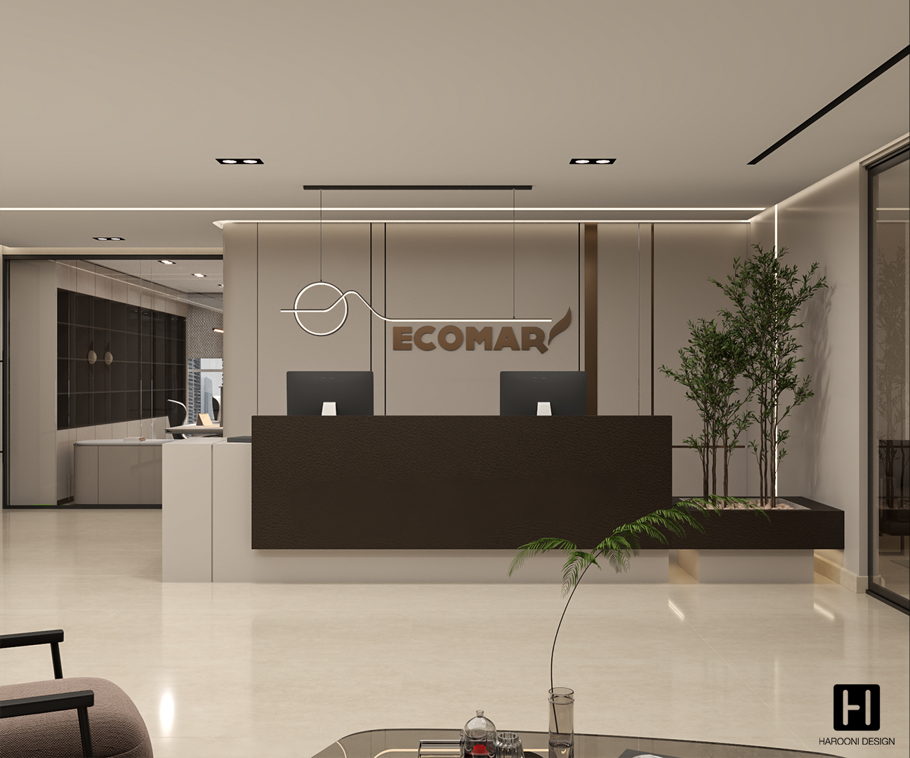 Interior Design Commercial Space Office Harooni Design Architecture in Dubai UAE