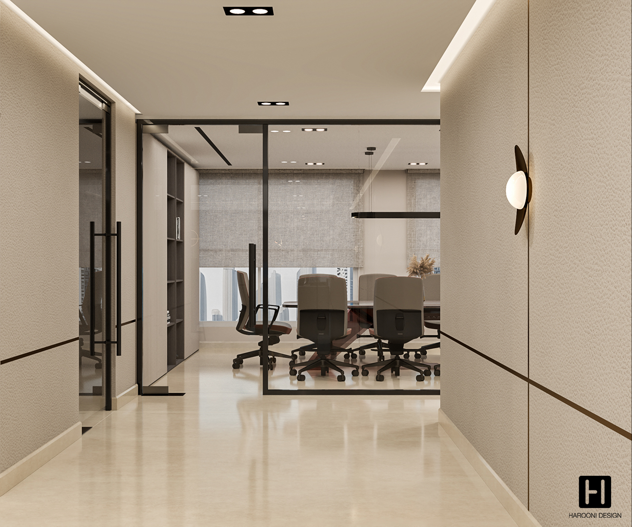 Interior Design Commercial Space Office Harooni Design Architecture in Dubai UAE
