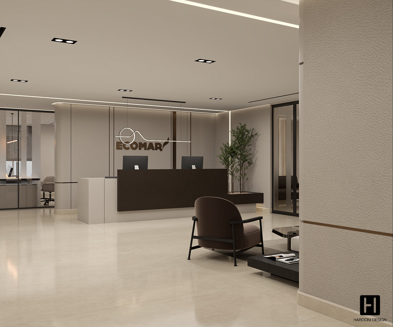 Interior Design Commercial Space Office Harooni Design Architecture in Dubai UAE