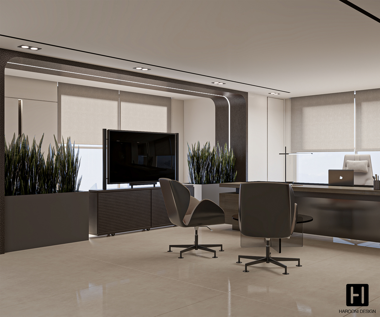 Interior Design Commercial Space Office Harooni Design Architecture in Dubai UAE