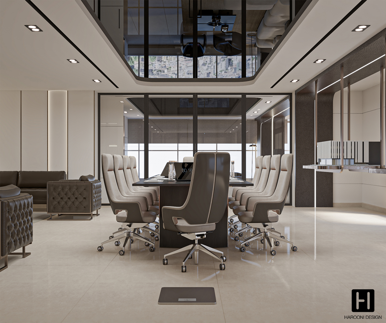Interior Design Commercial Space Office Harooni Design Architecture in Dubai UAE