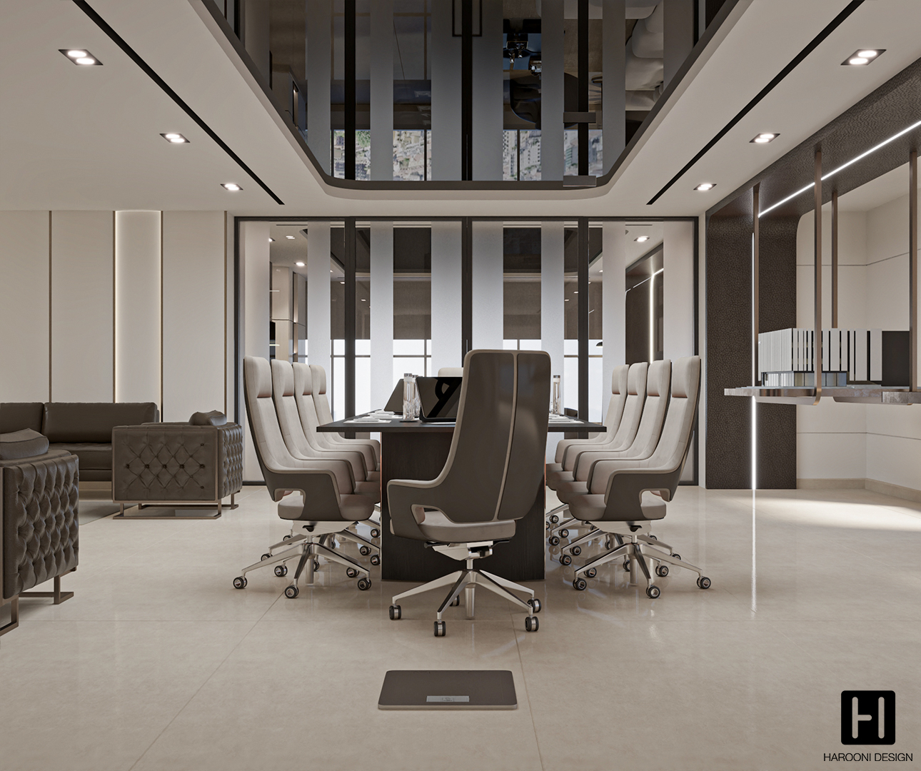 Interior Design Commercial Space Office Harooni Design Architecture in Dubai UAE