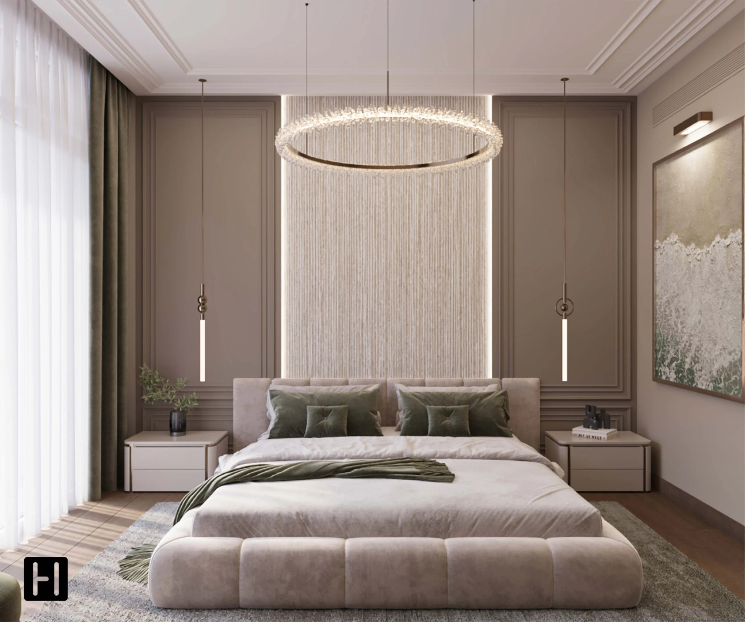 Interior Design Bedroom Harooni Design Architecture in Dubai UAE