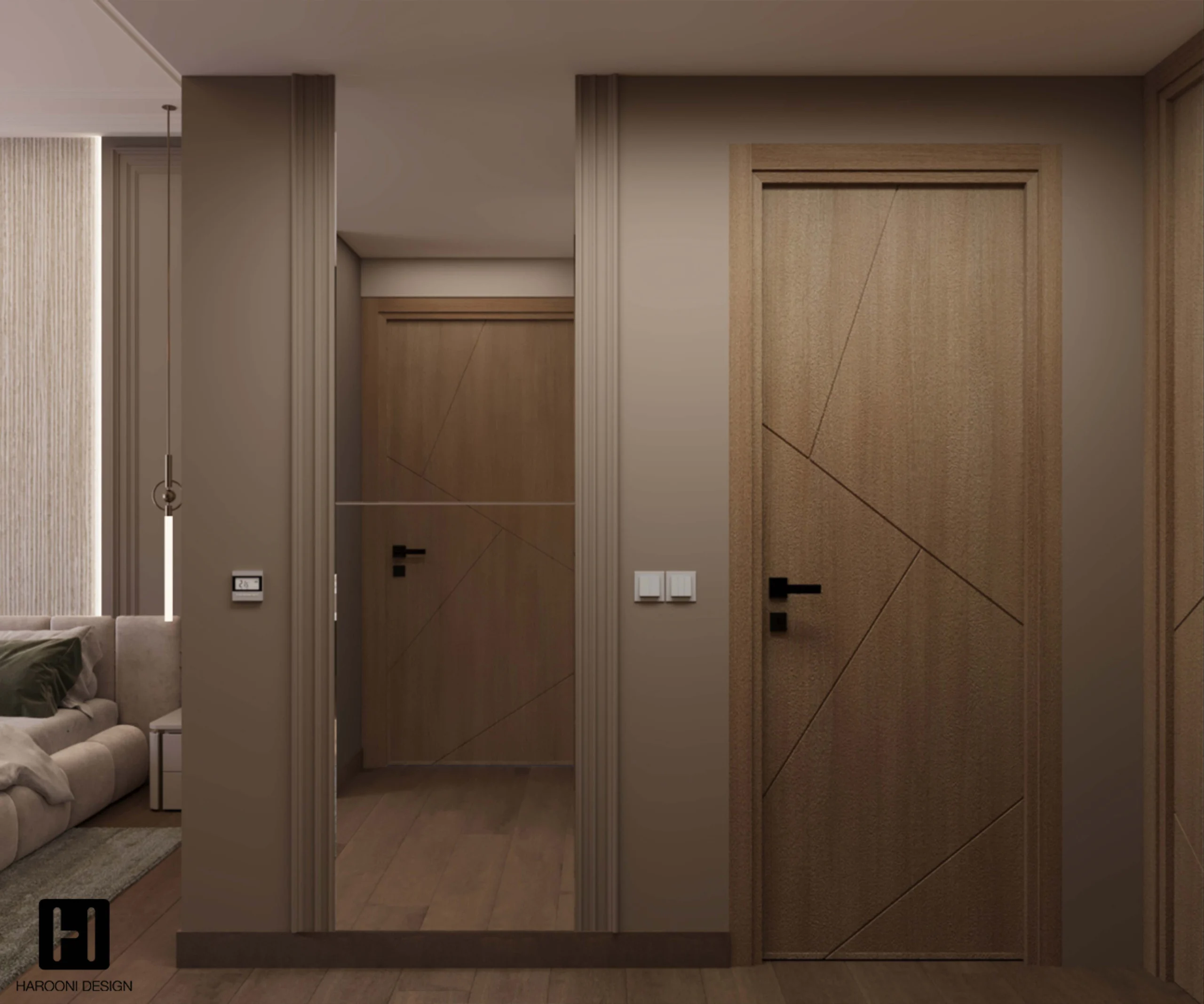 Interior Design Bedroom Harooni Design Architecture in Dubai UAE