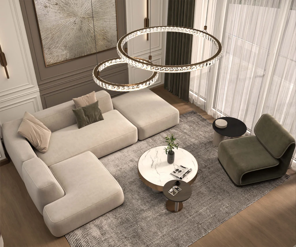 Interior Design Living Space Harooni Design Architecture in Dubai UAE