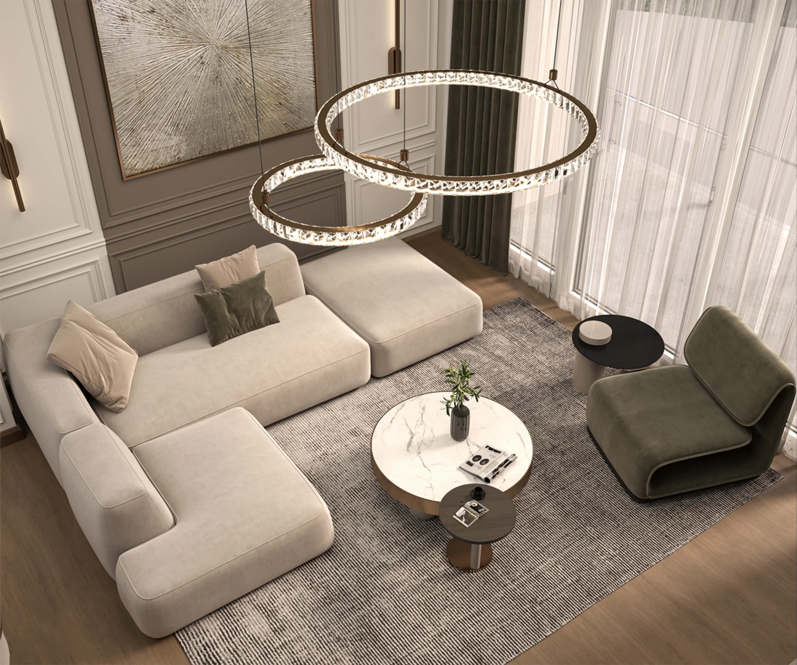 Interior Design Living Space Harooni Design Architecture in Dubai UAE