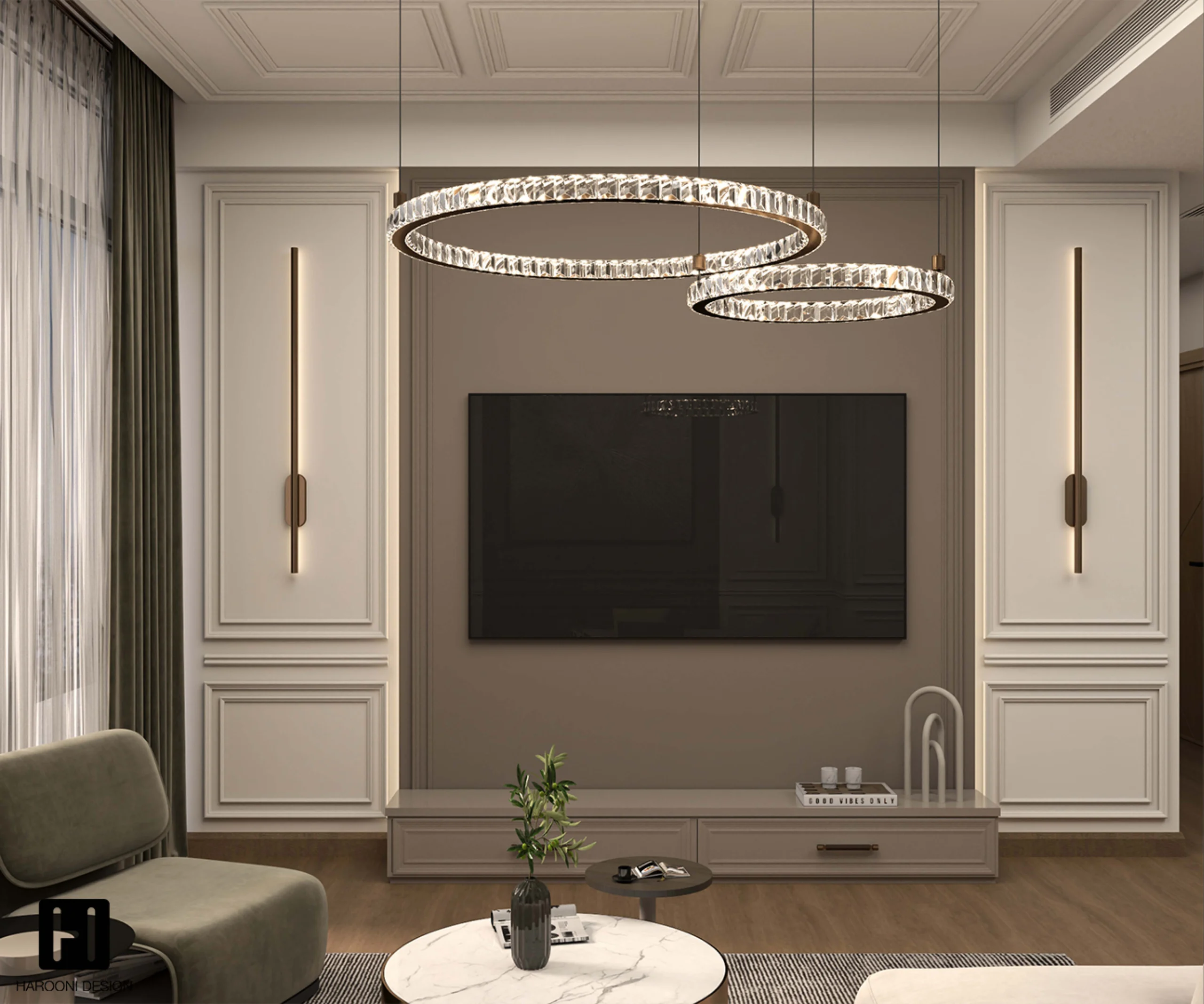 Interior Design Living Space Harooni Design Architecture in Dubai UAE