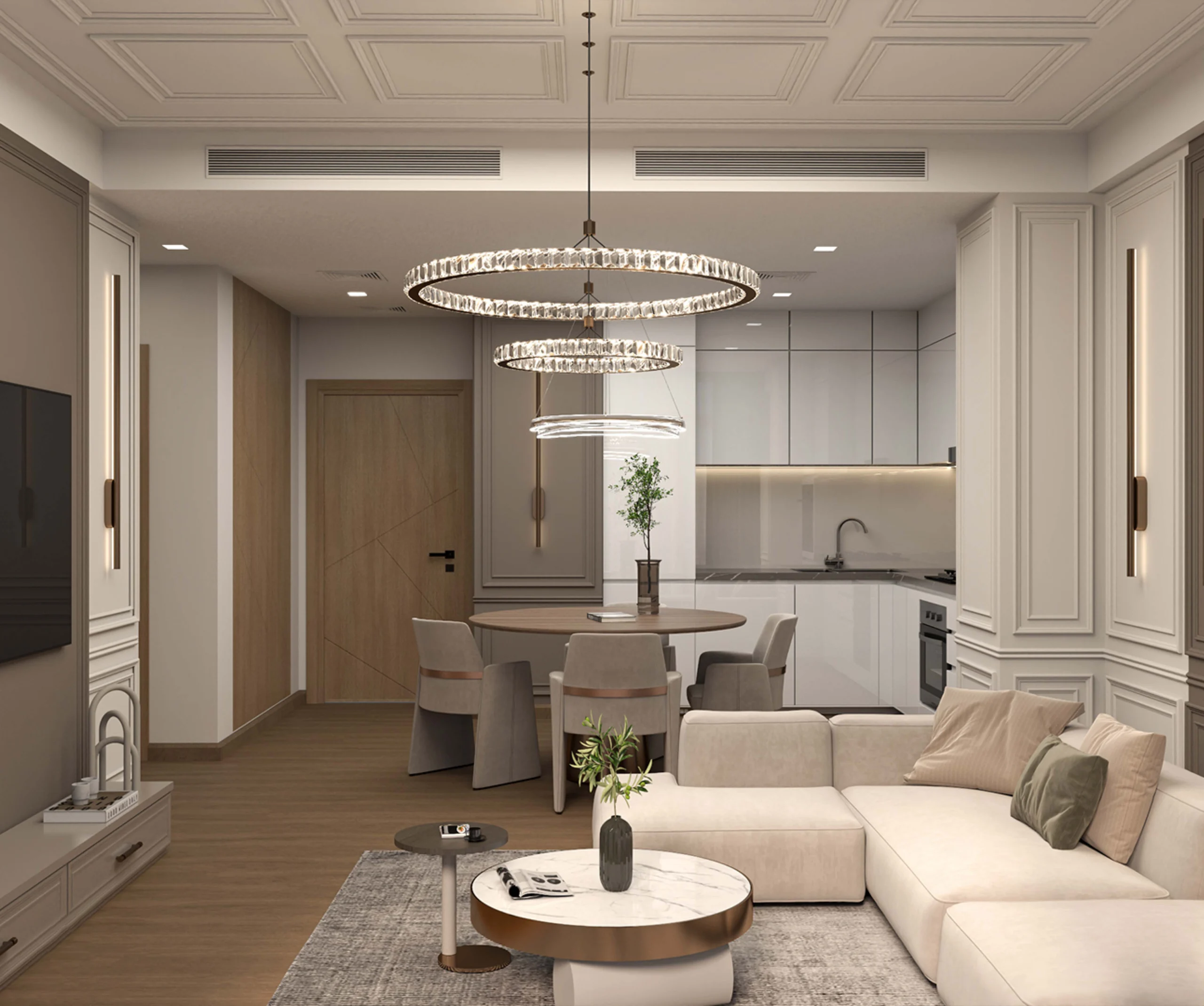 Interior Design Kitchen Space Living Space Harooni Design Architecture in Dubai UAE