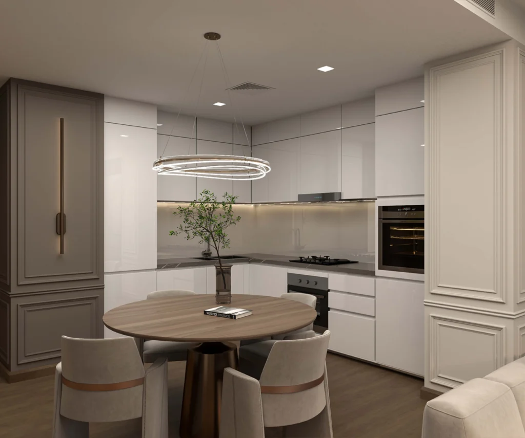 Interior Design Kitchen Space Living Space Harooni Design Architecture in Dubai UAE