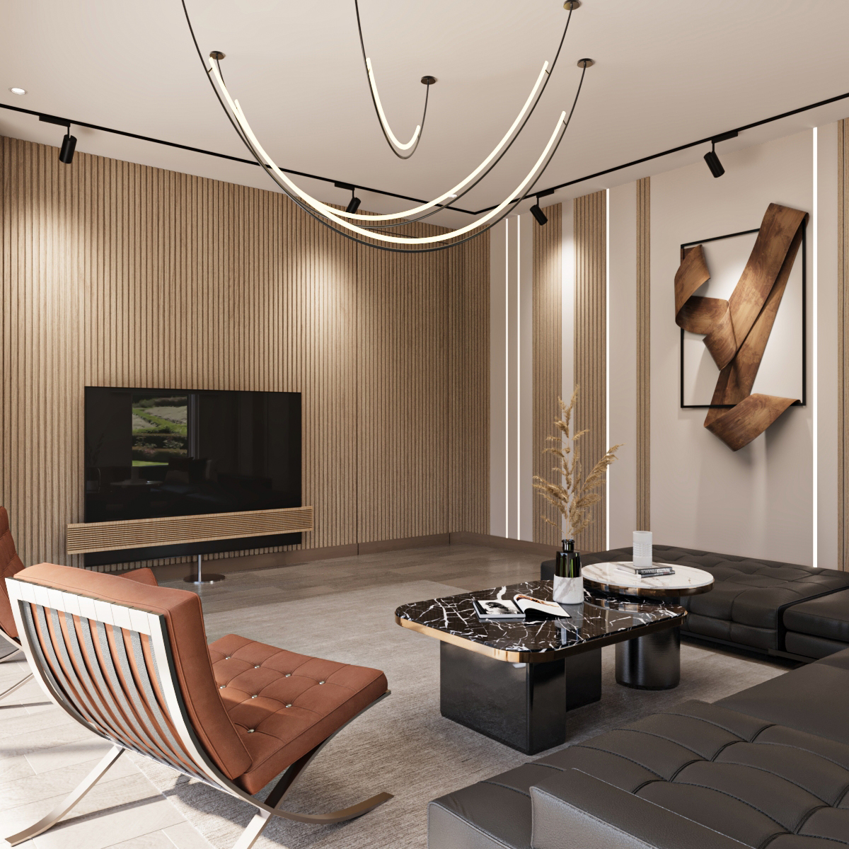 Interior Design Cozy Lounge Harooni Design Architecture in Dubai UAE