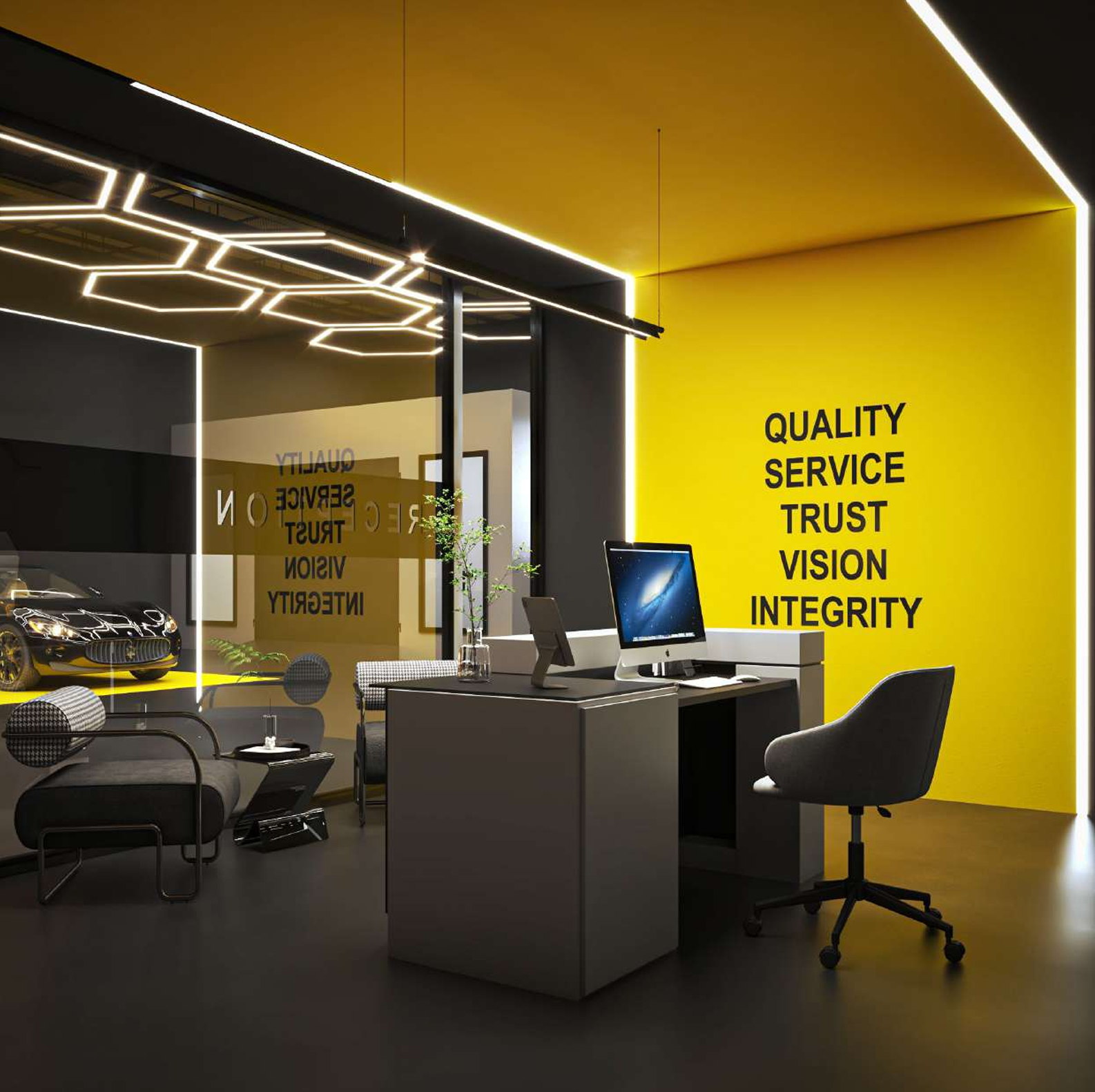 Interior Design Commercial Space Garage Harooni Design Architecture in Dubai UAE