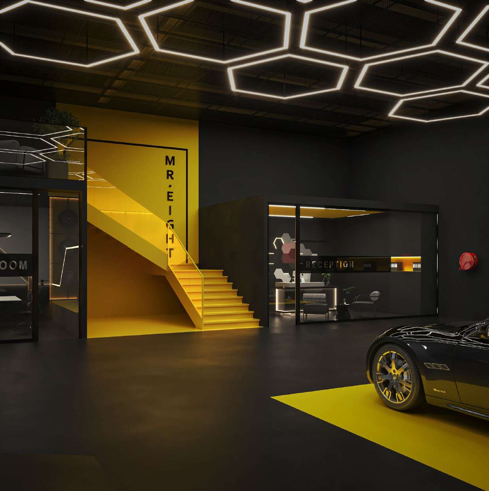 Interior Design Commercial Space Garage Harooni Design Architecture in Dubai UAE