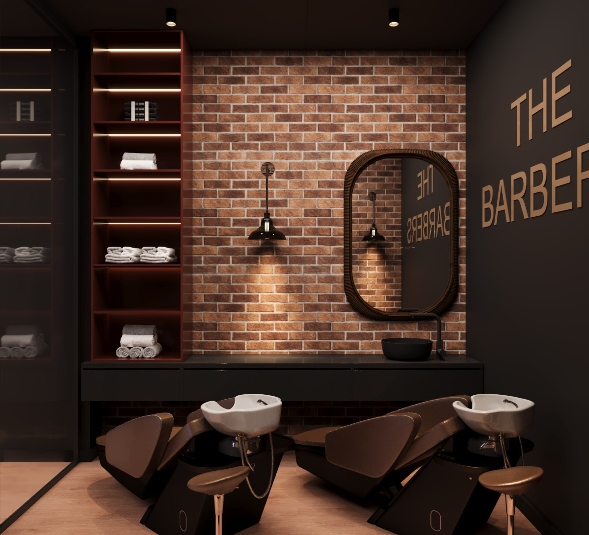 Interior Design Commercial Space Barber Shop Dubai UAE 2026