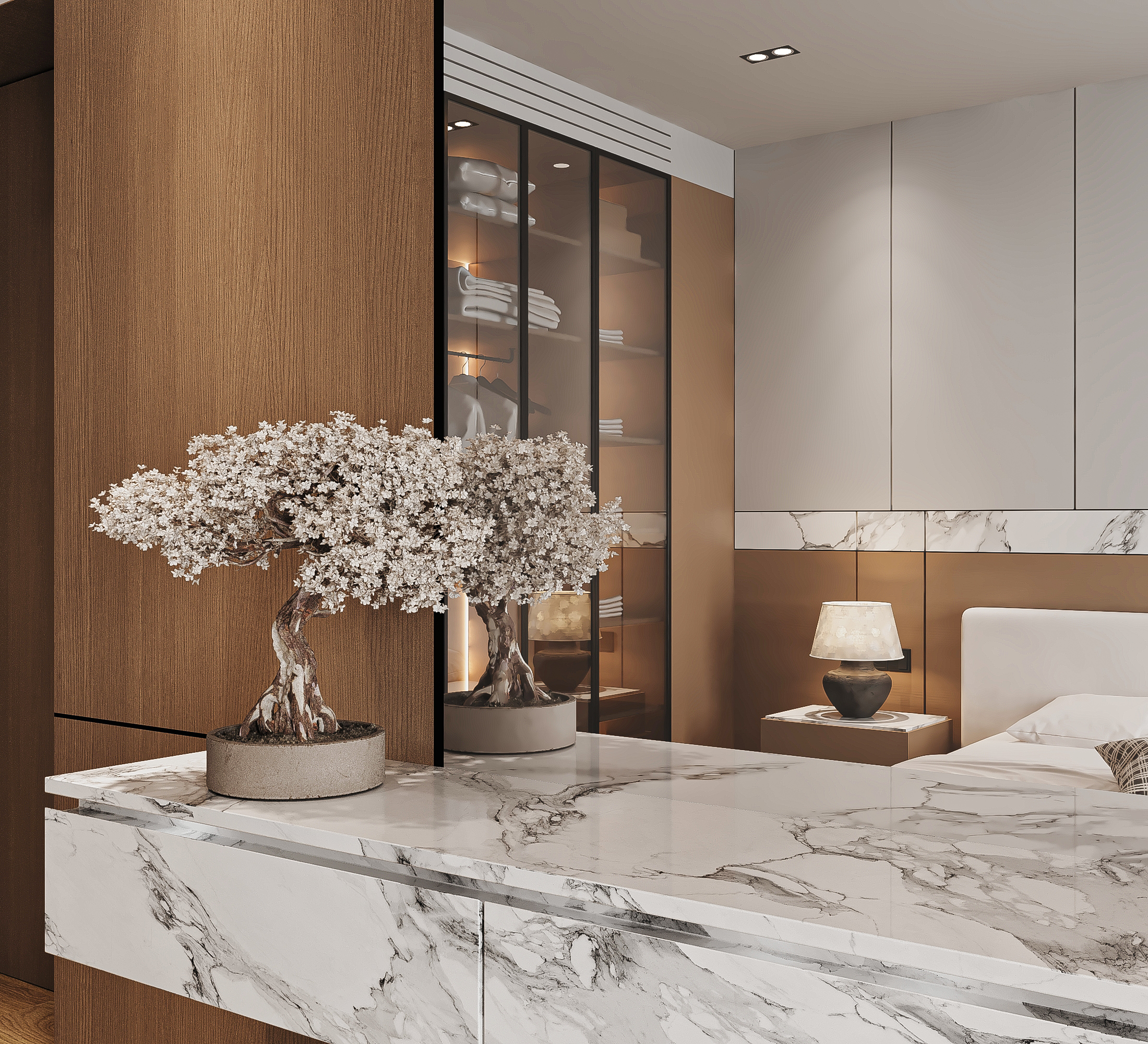 Bedroom Master Bedroom furnish and fit out harooni design Dubai. UAE