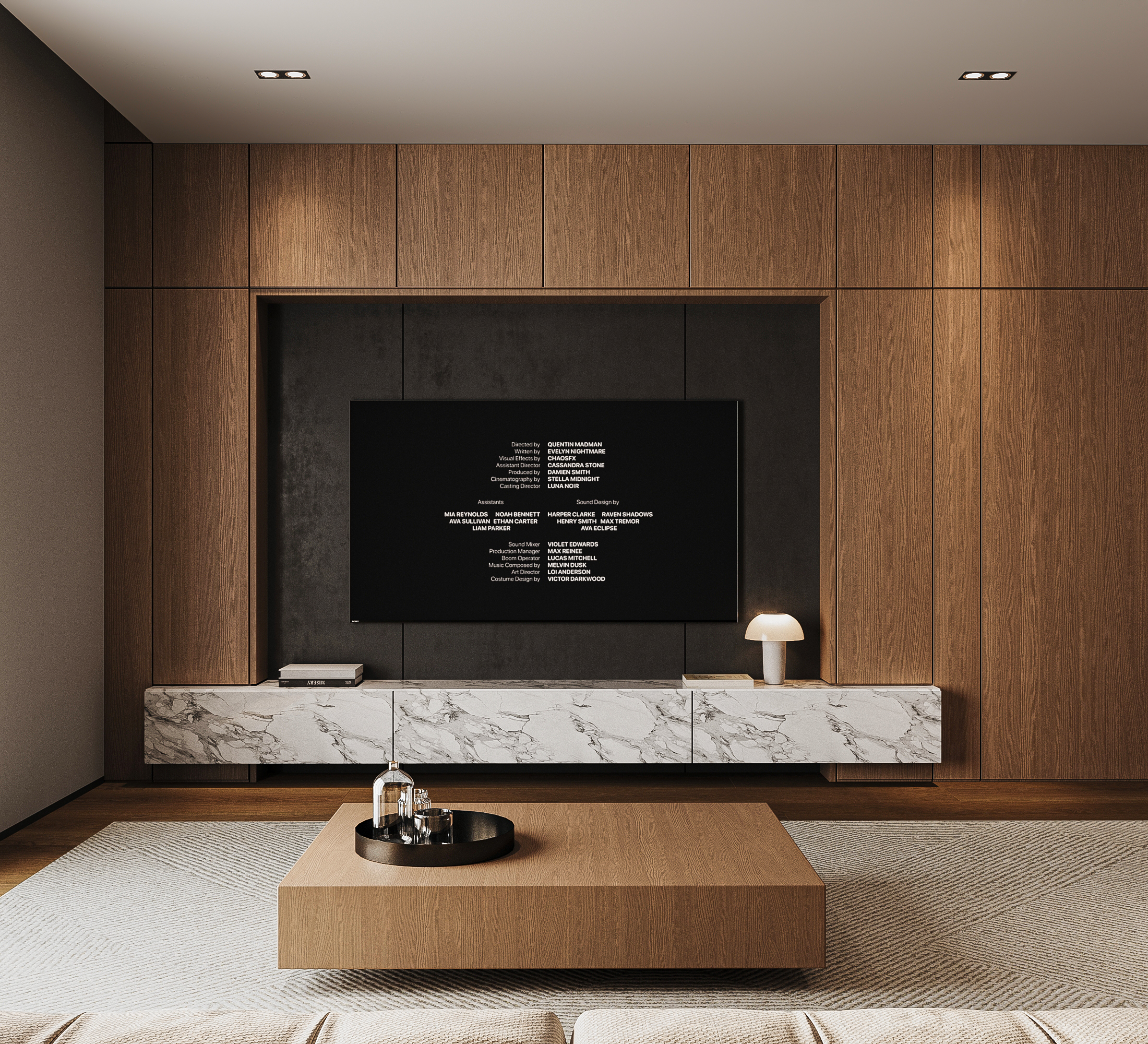 living room furnish and fit out harooni design Dubai. UAE