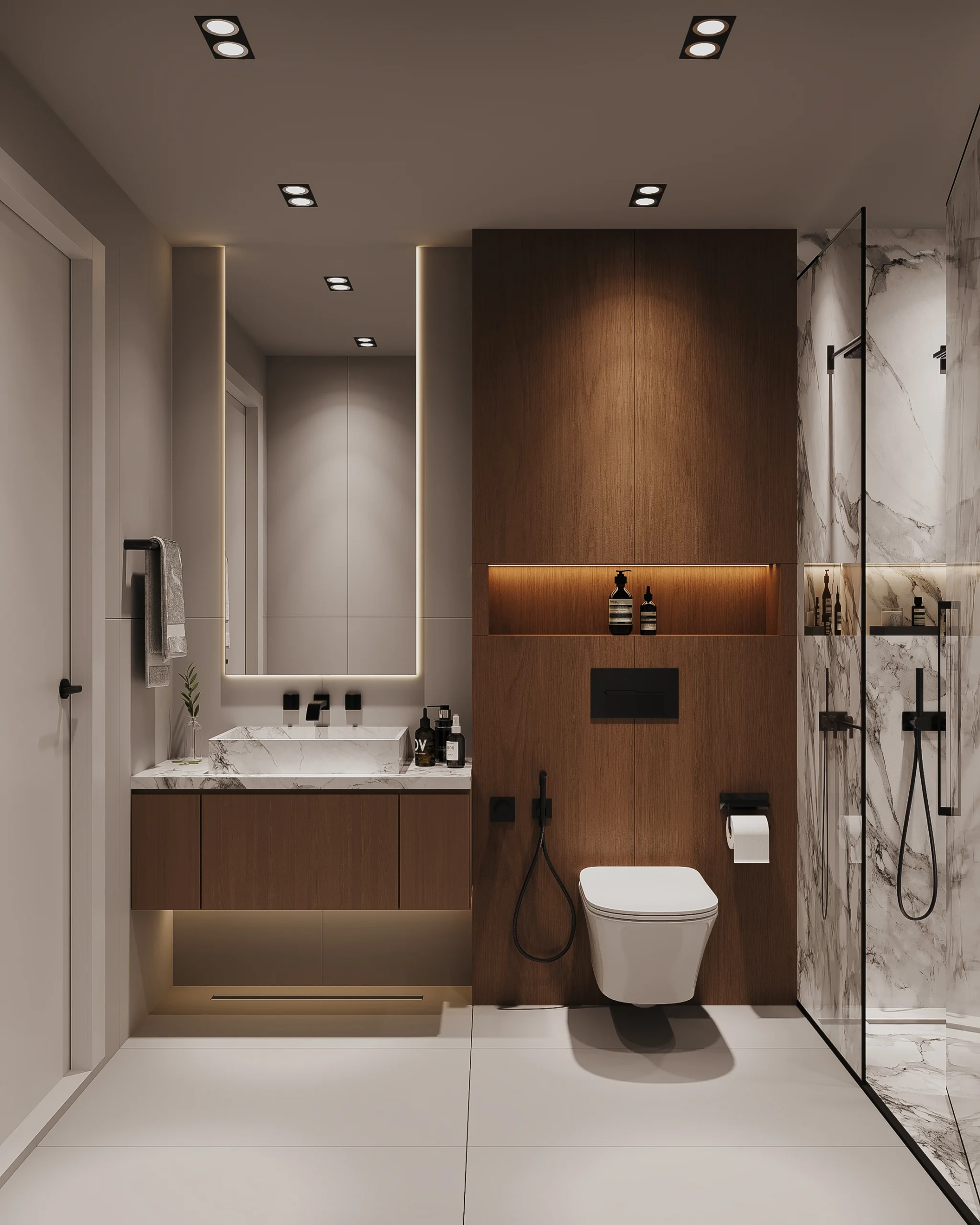 Interior Design Bathroom Harooni Design Architecture in Dubai UAE